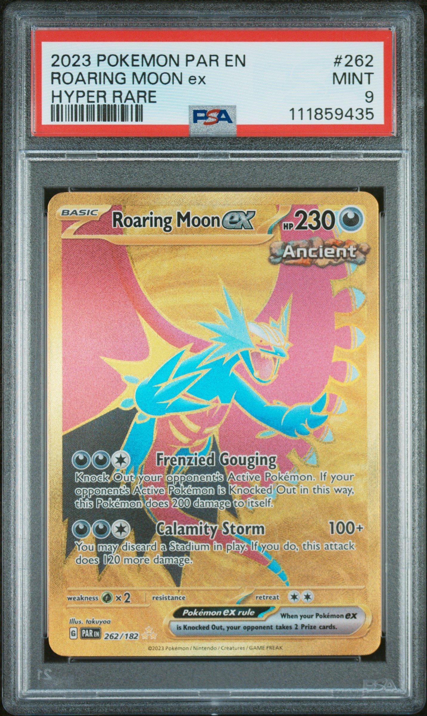 2023 Pokemon Par En-paradox Rift 262 Roaring Moon Ex Hyper Rare PSA