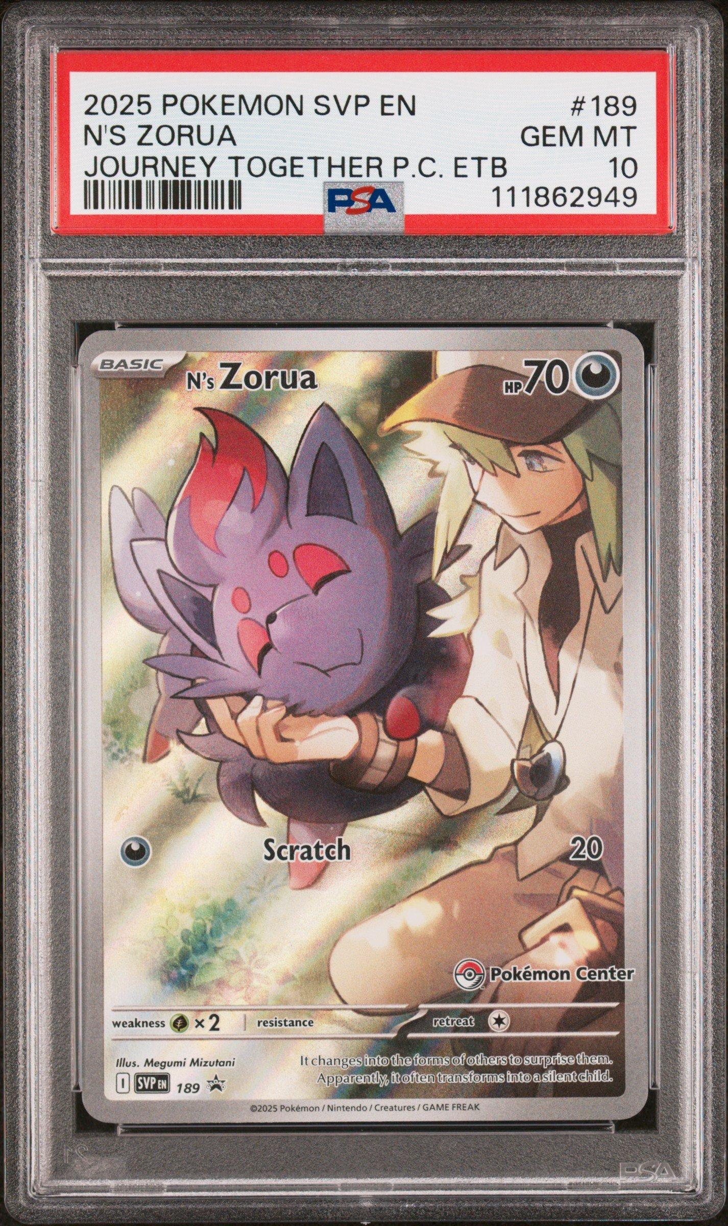 2025 Pokemon Svp En-sv Black Star Promo 189 N's Zorua Journey