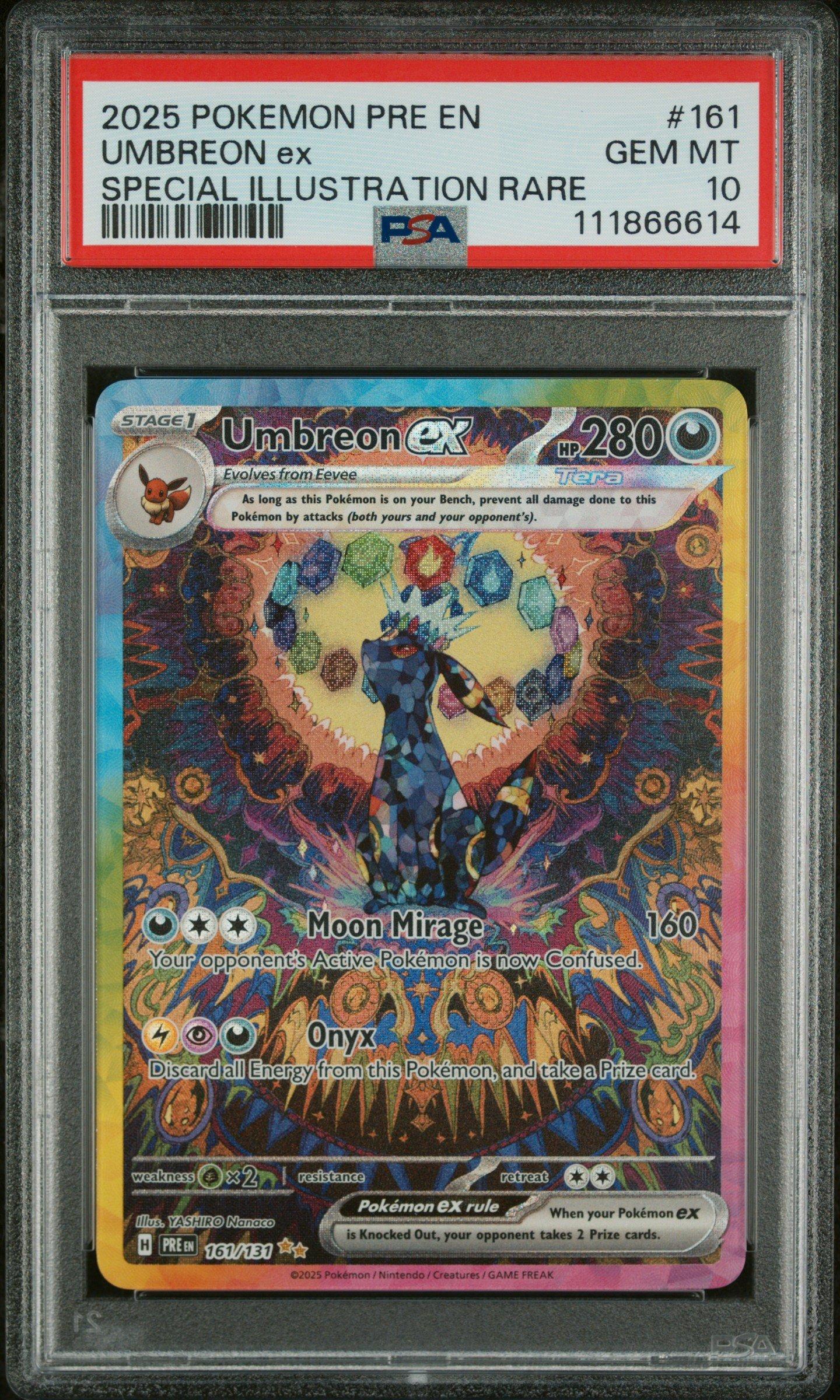 2025 Pokemon Pre En-prismatic Evolutions 161 Umbreon Ex