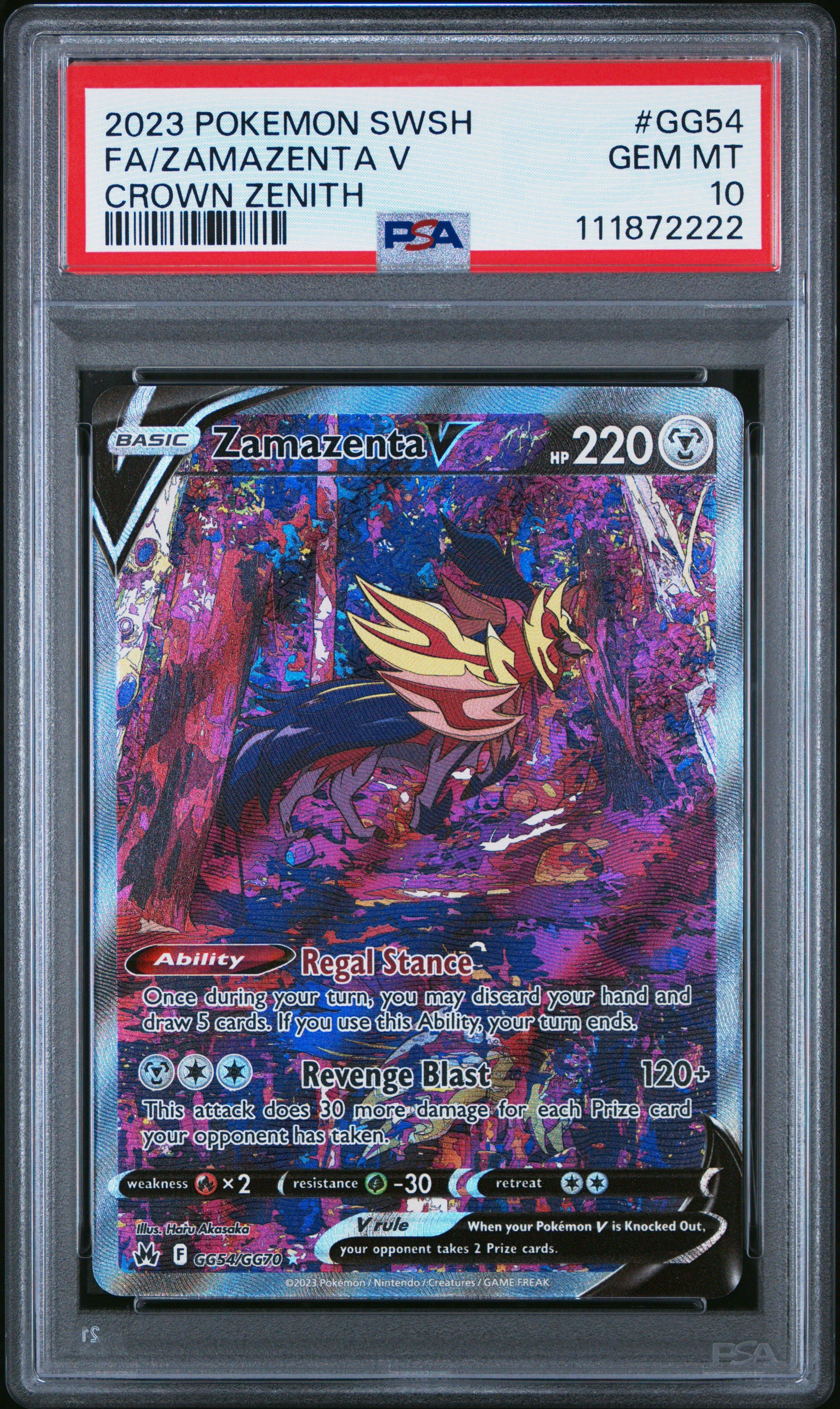 2023 Pokemon Sword And Shield Crown Zenith Gg54 Full Art/zamazenta