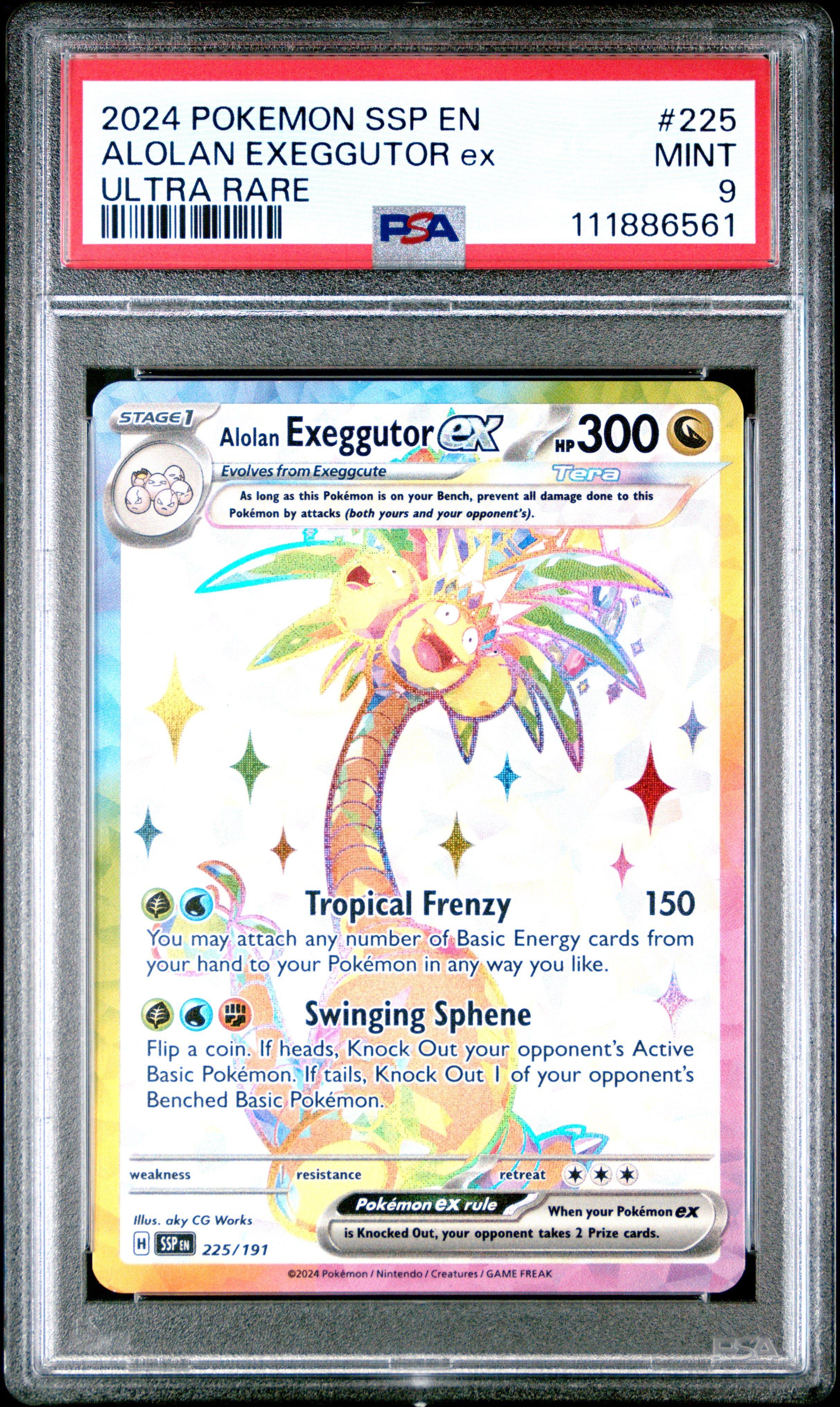 2024 Pokemon Ssp En-surging Sparks 225 Alolan Exeggutor Ex Ultra
