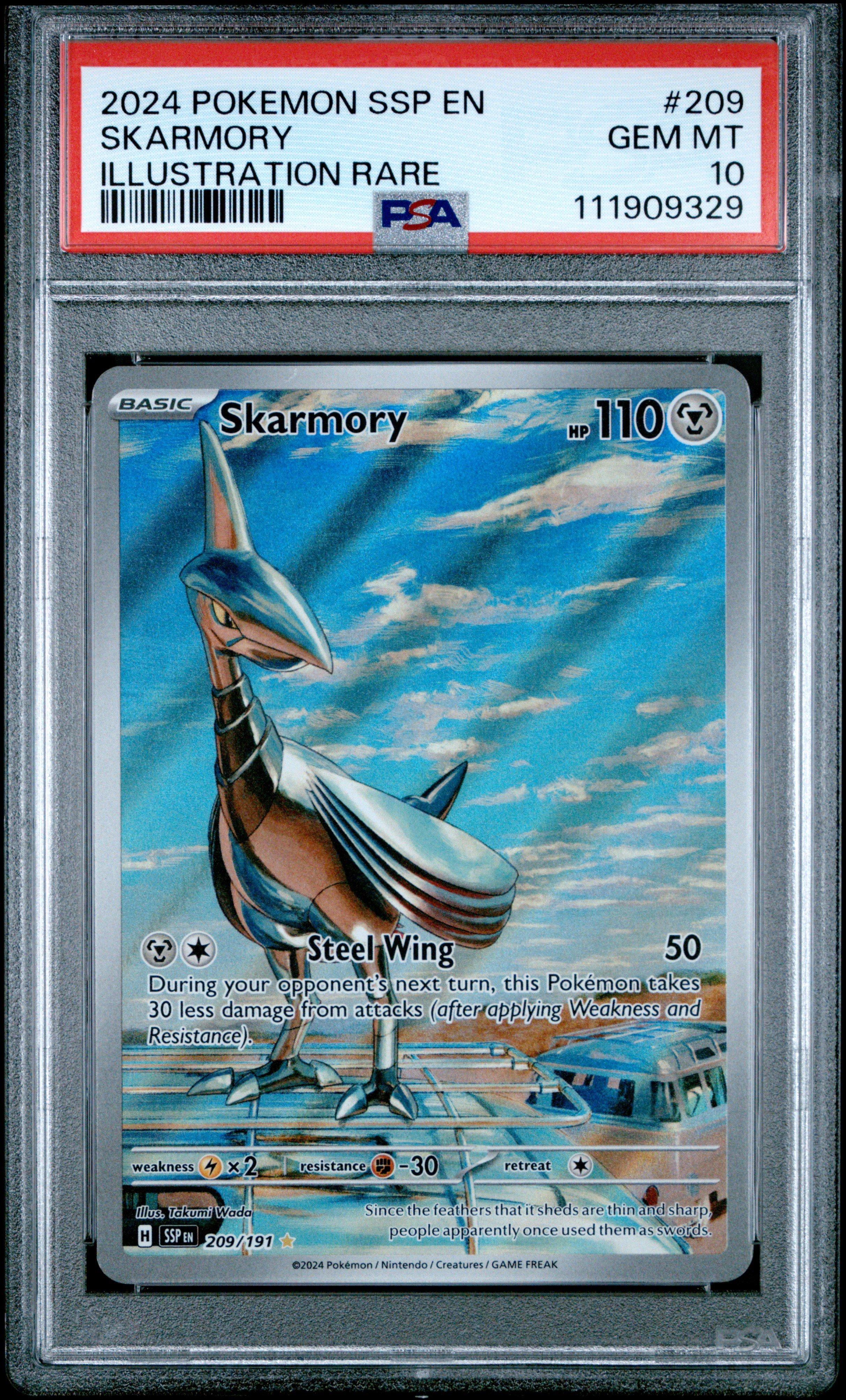 2024 Pokemon Ssp En-surging Sparks 209 Skarmory Illustration Rare
