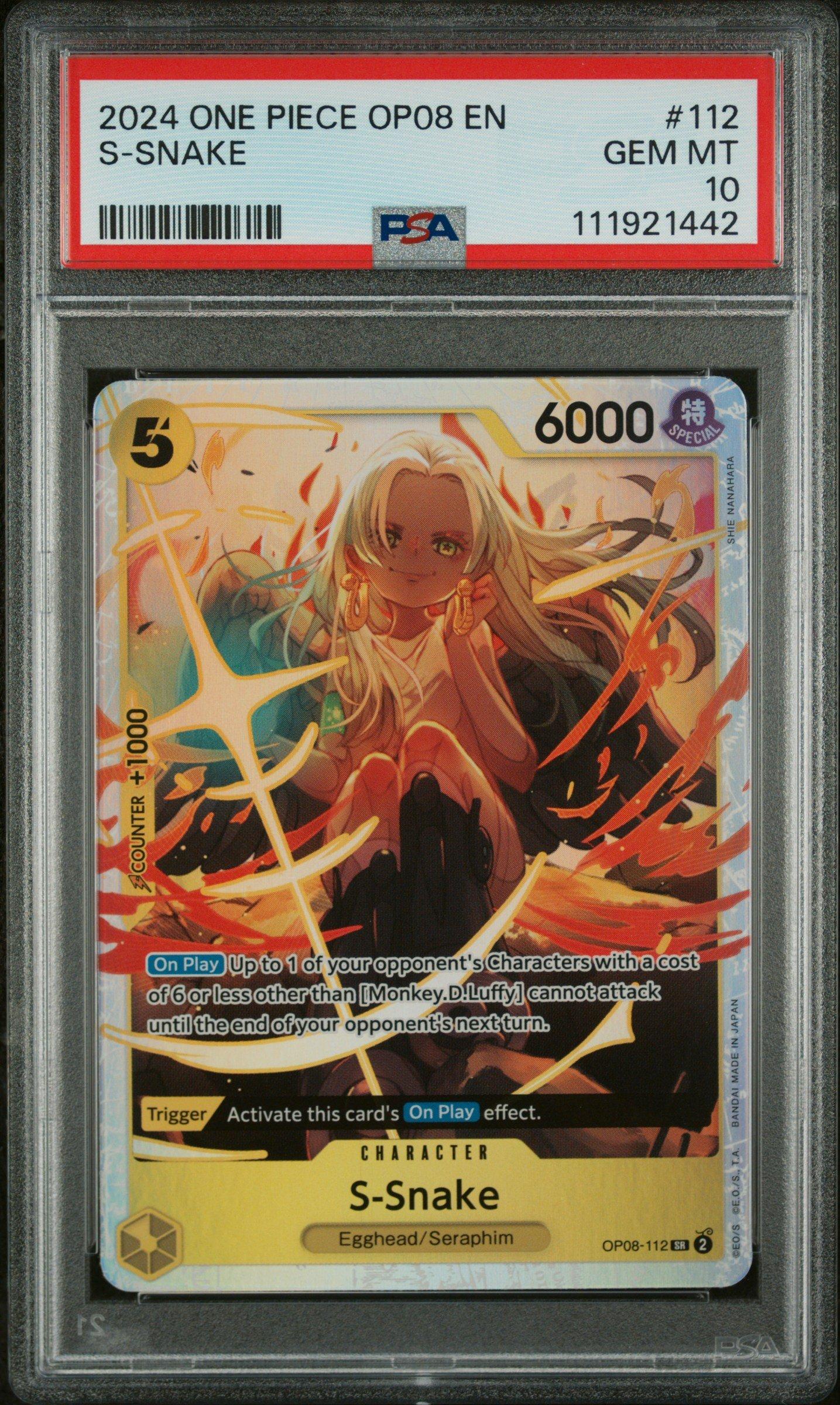 2024 One Piece Op08-two Legends 112 S-snake PSA 10