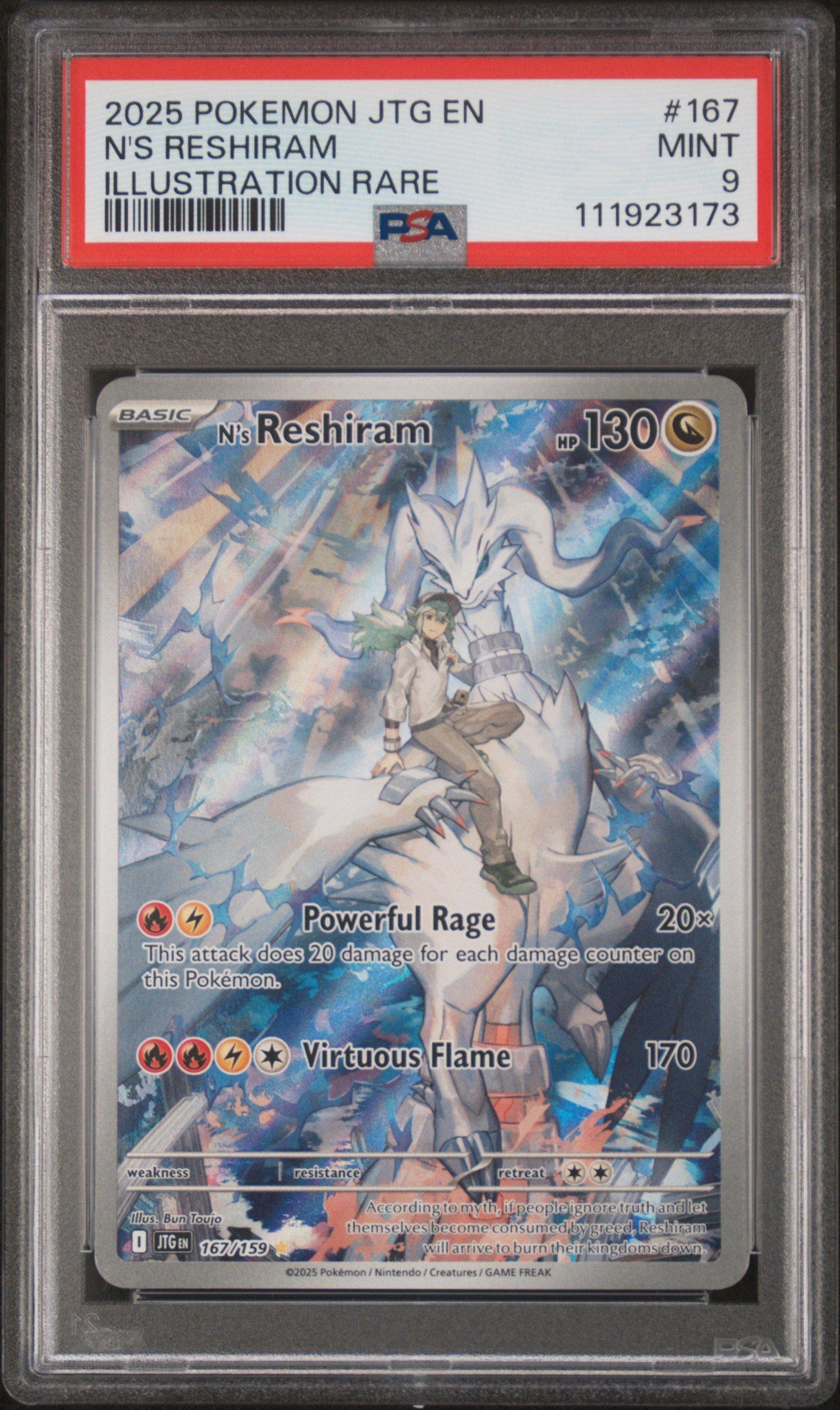 2025 Pokemon Jtg En-journey Together 167 N's Reshiram Illustration