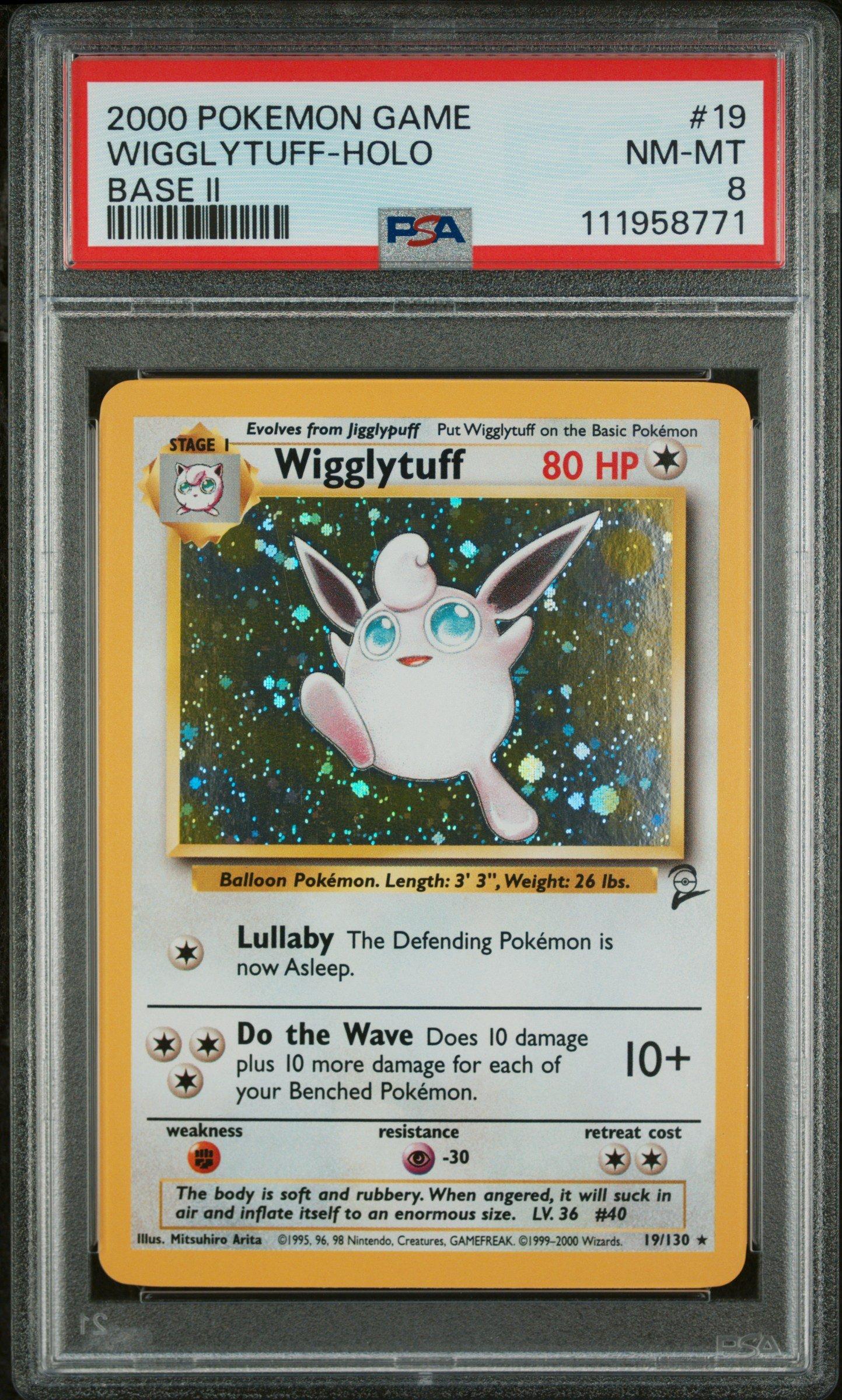 2000 Pokemon Game Base Ii 19 Wigglytuff-holo PSA 8