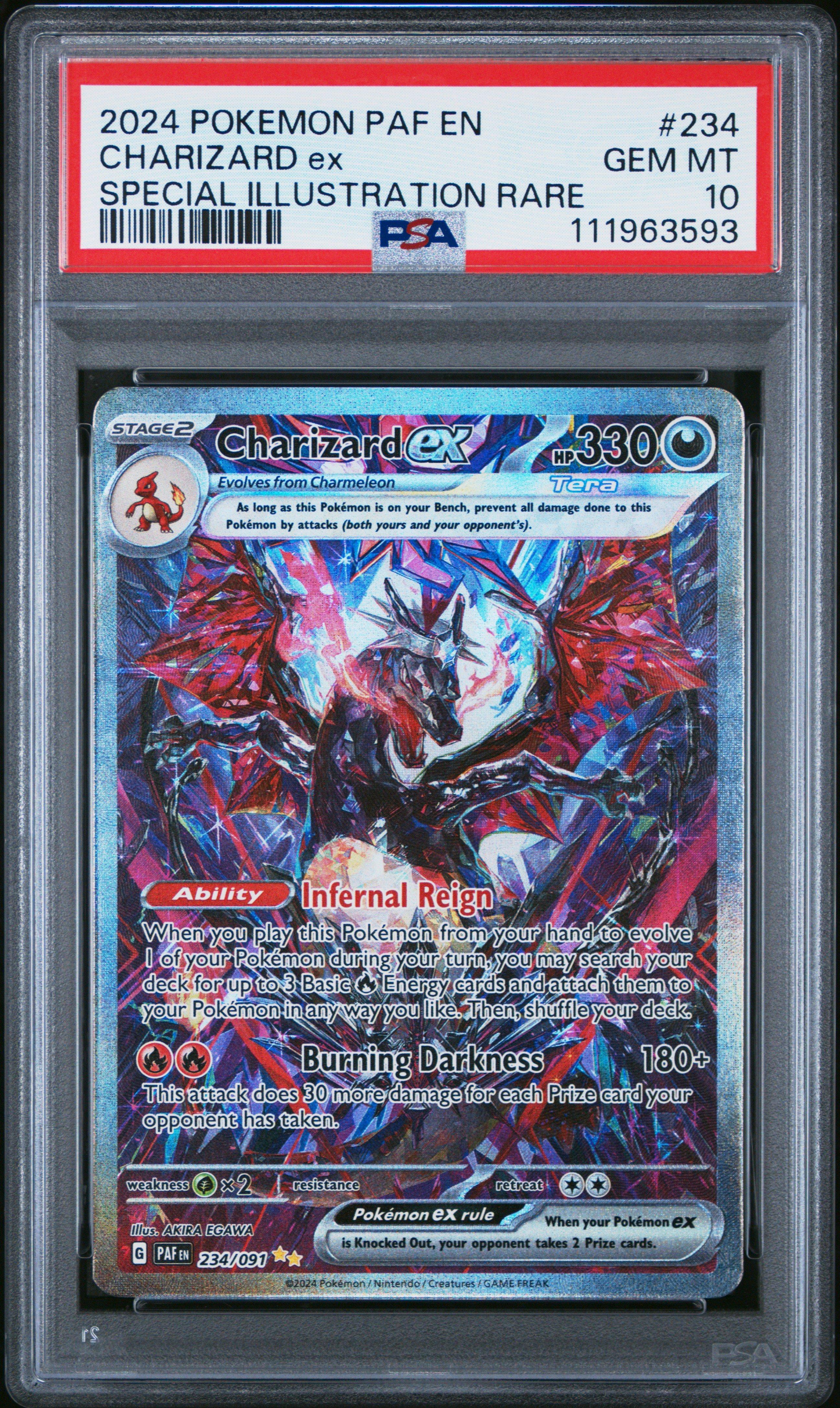 2024 Pokemon Paf En-paldean Fates 234 Charizard Ex Special