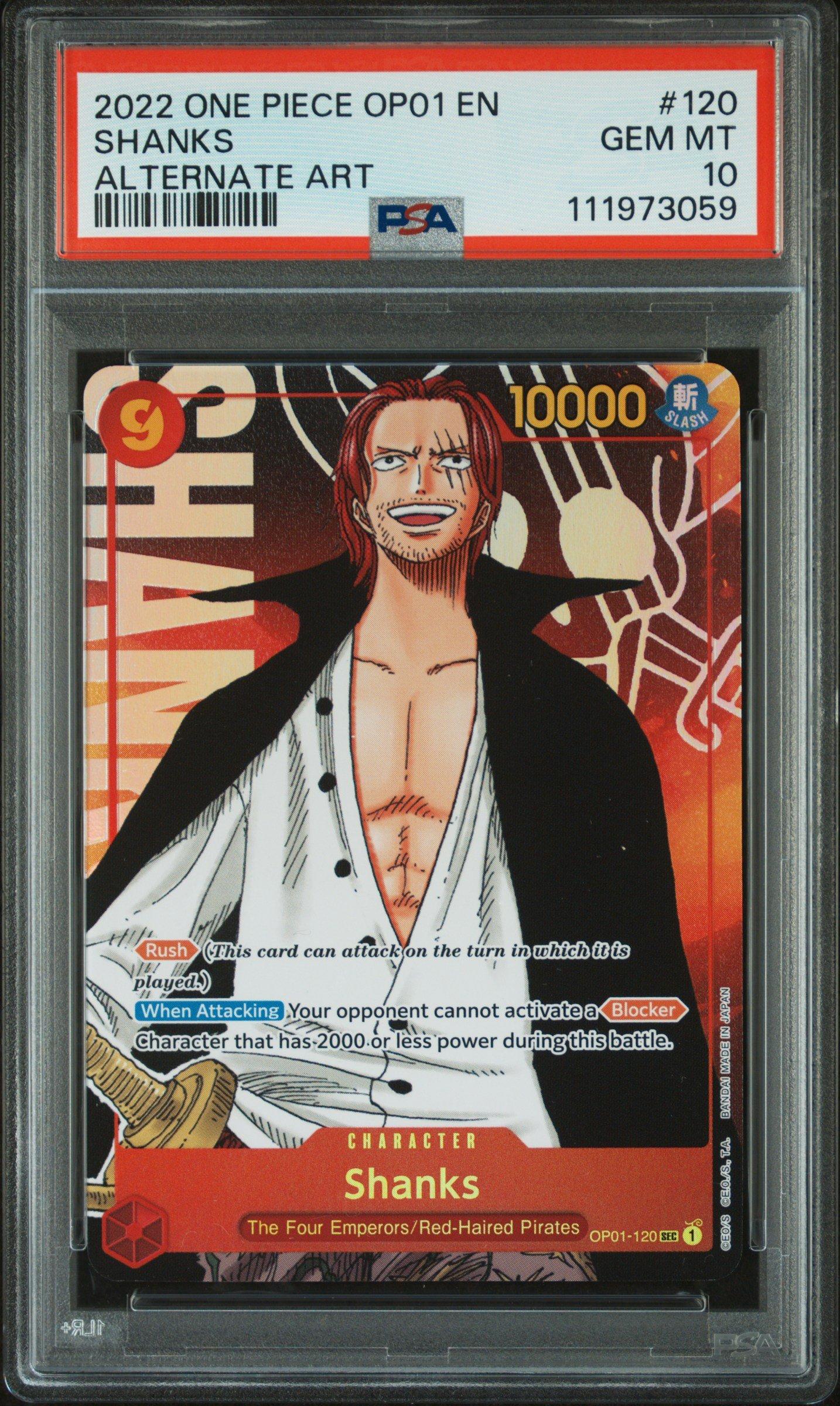 2022 One Piece Op01-romance Dawn 120 Shanks Alternate Art