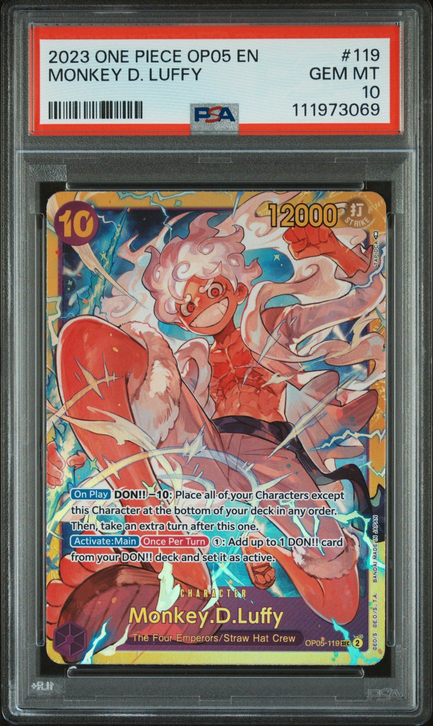 2023 ワンピースカードゲーム MONKEY D. LUFFY GEM MT PSA 10 GEM MINT JAPANESE ONE PIECE 2023 MONKEY D. LUFFY ST10-002