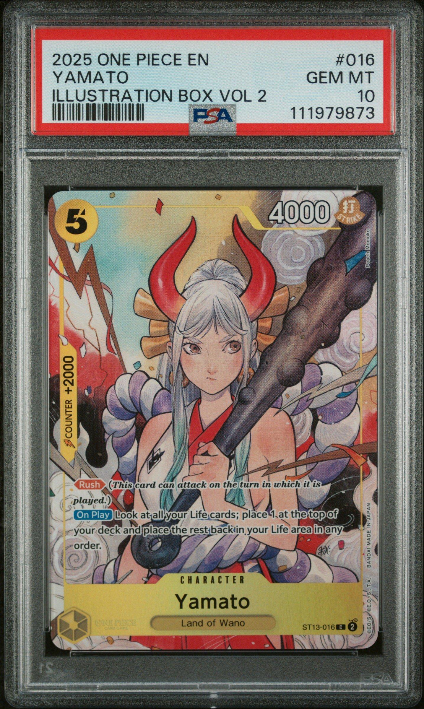 2025 One Piece Promos 016 Yamato Illustration Box Vol 2 PSA 10