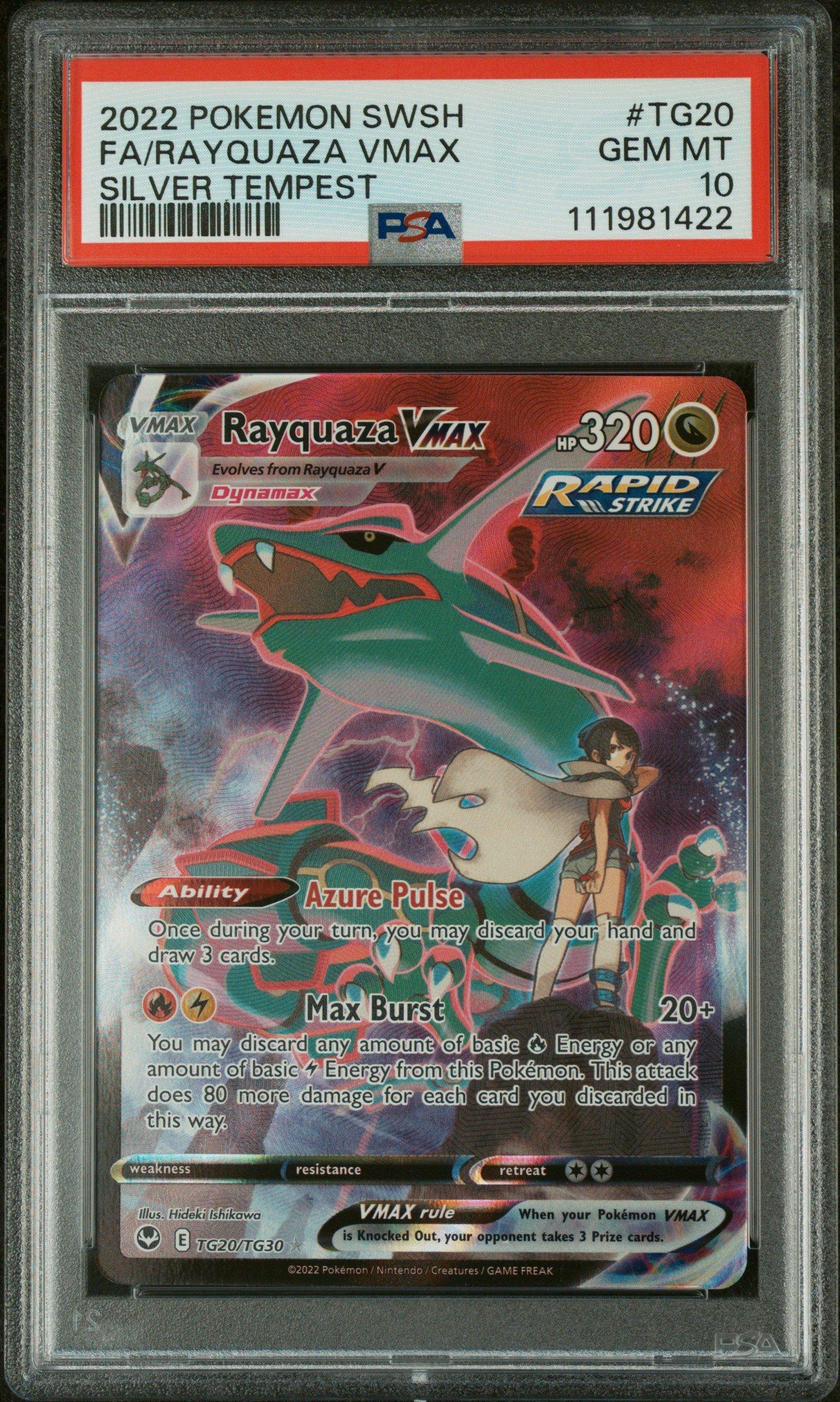 【PSA10】2022 シルバーテンペスト #TG20 レックウザVMAX 2022 Pokemon Sword & Shield Silver Tempest Tg20 Full Art/rayquaza