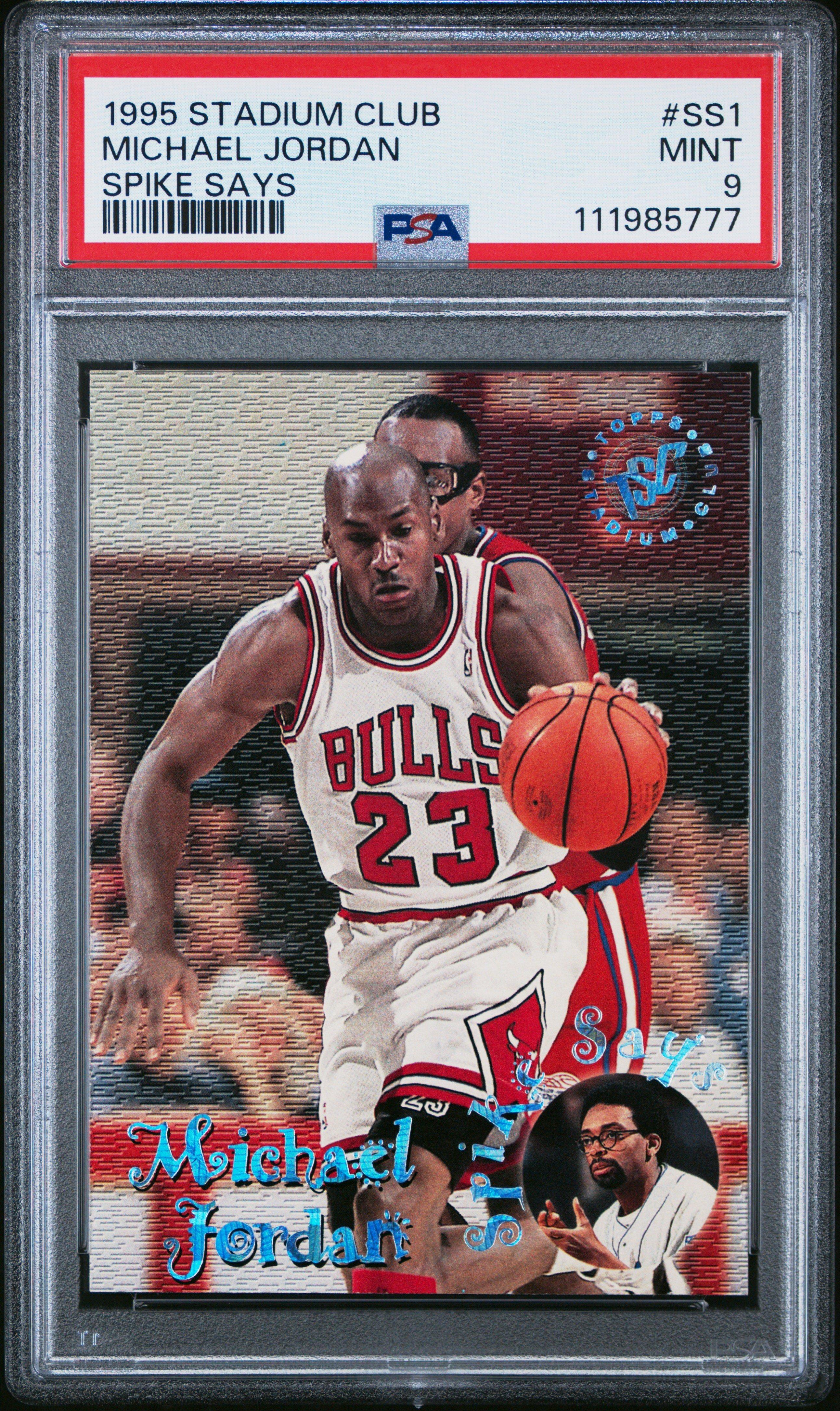 1995 Stadium Club Spike Says Ss1 Michael Jordan PSA 9