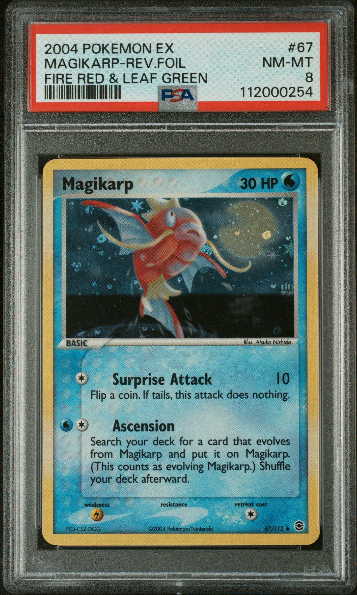 2004 Pokemon Ex Fire Red & Leaf Green 67 Magikarp-reverse Foil PSA