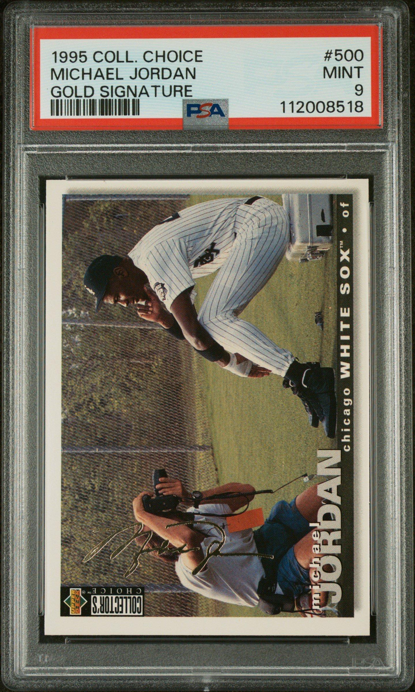 1995 Collector's Choice 500 Michael Jordan Gold Signature PSA 9