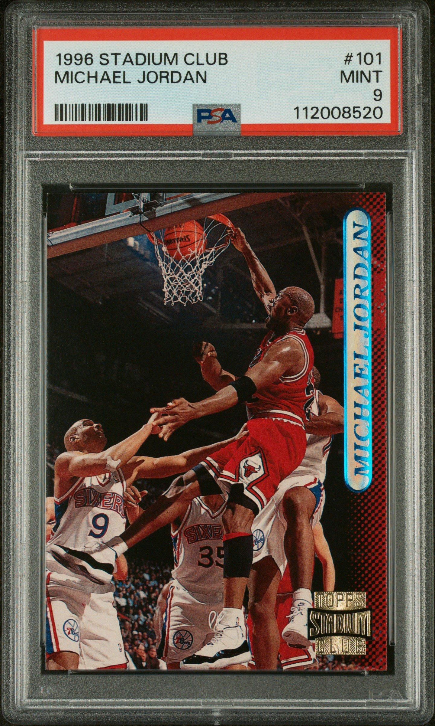 1996 Stadium Club 101 Michael Jordan PSA 9