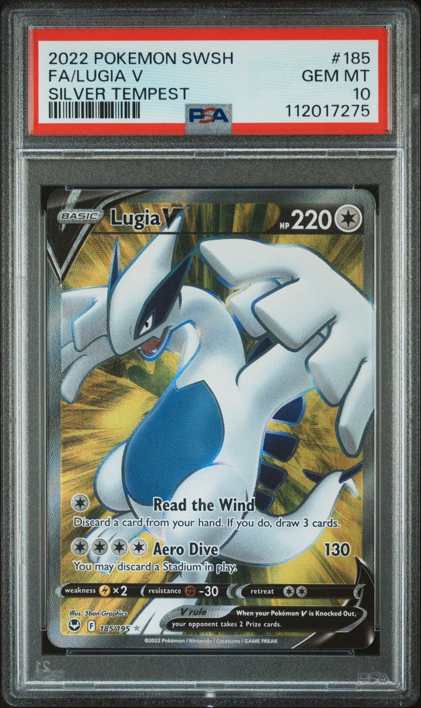 2022 Pokemon Sword & Shield Silver Tempest 185 Full Art/lugia V