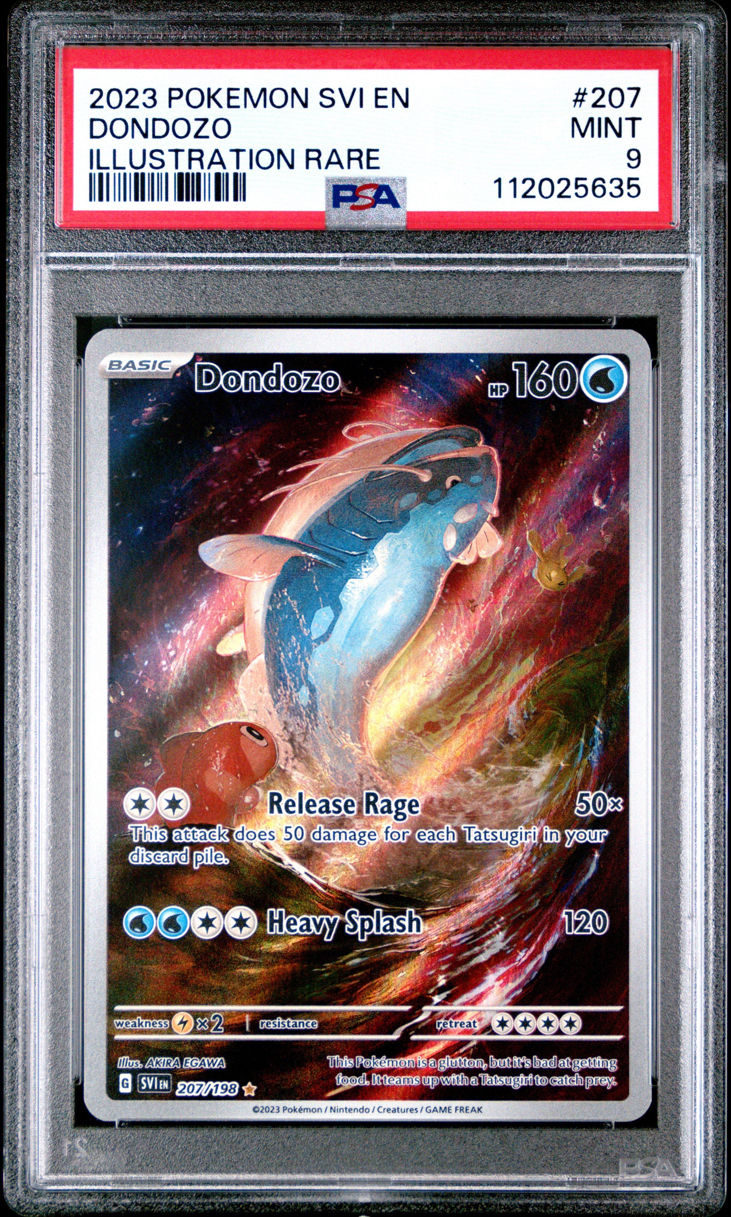 2023 Pokemon Svi En-scarlet & Violet 207 Dondozo Illustration Rare PSA