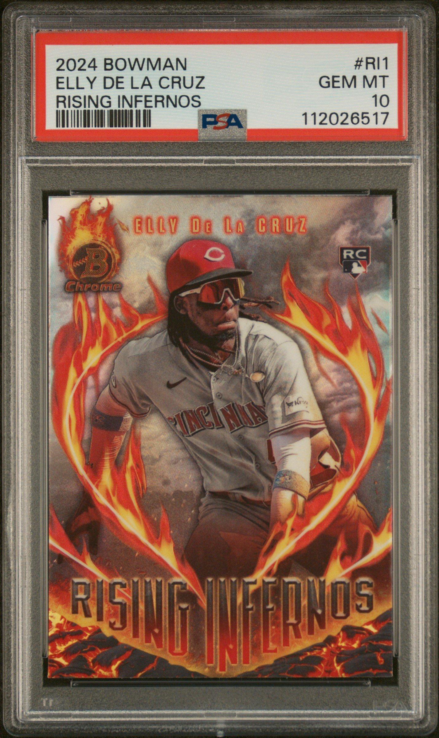 2024 Bowman Rising Infernos Ri1 Elly De La Cruz PSA 10