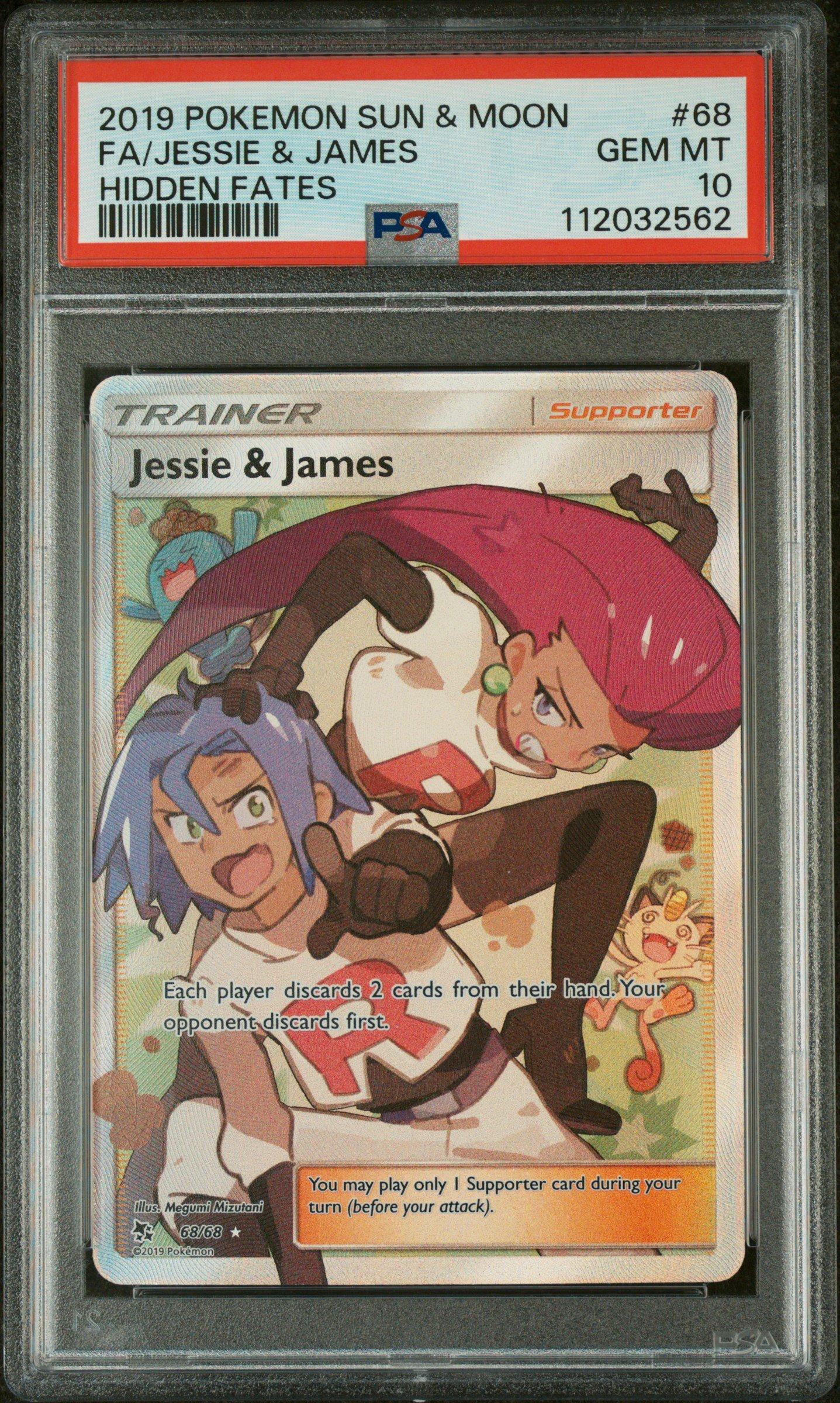 2019 Pokemon Sun & Moon Hidden Fates 68 Full Art/jessie & James PSA 10  Graded Card | GameStop