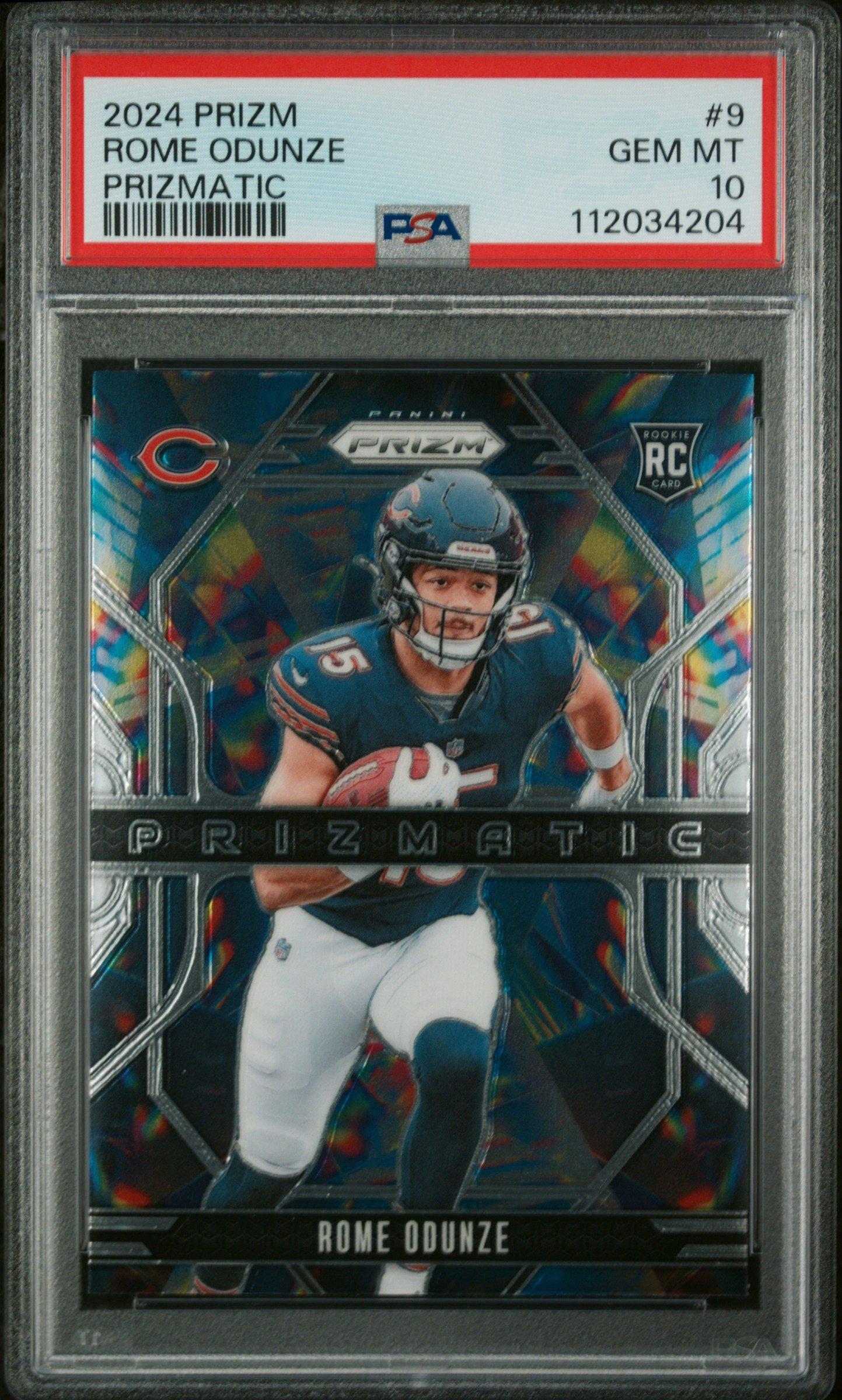 2024 Panini Prizm Prizmatic 9 Rome Odunze PSA 10