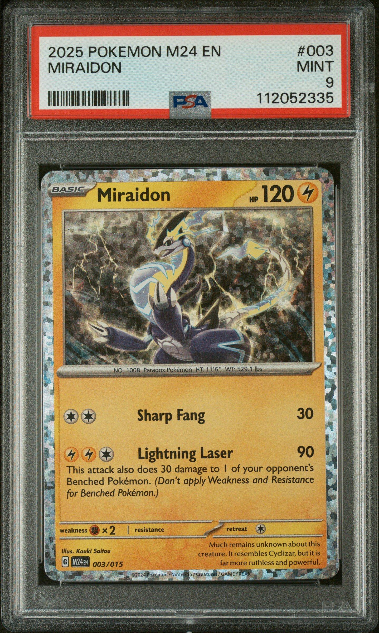 2025 Pokemon M24 En-mcdonald's Collection 003 Miraidon PSA 9
