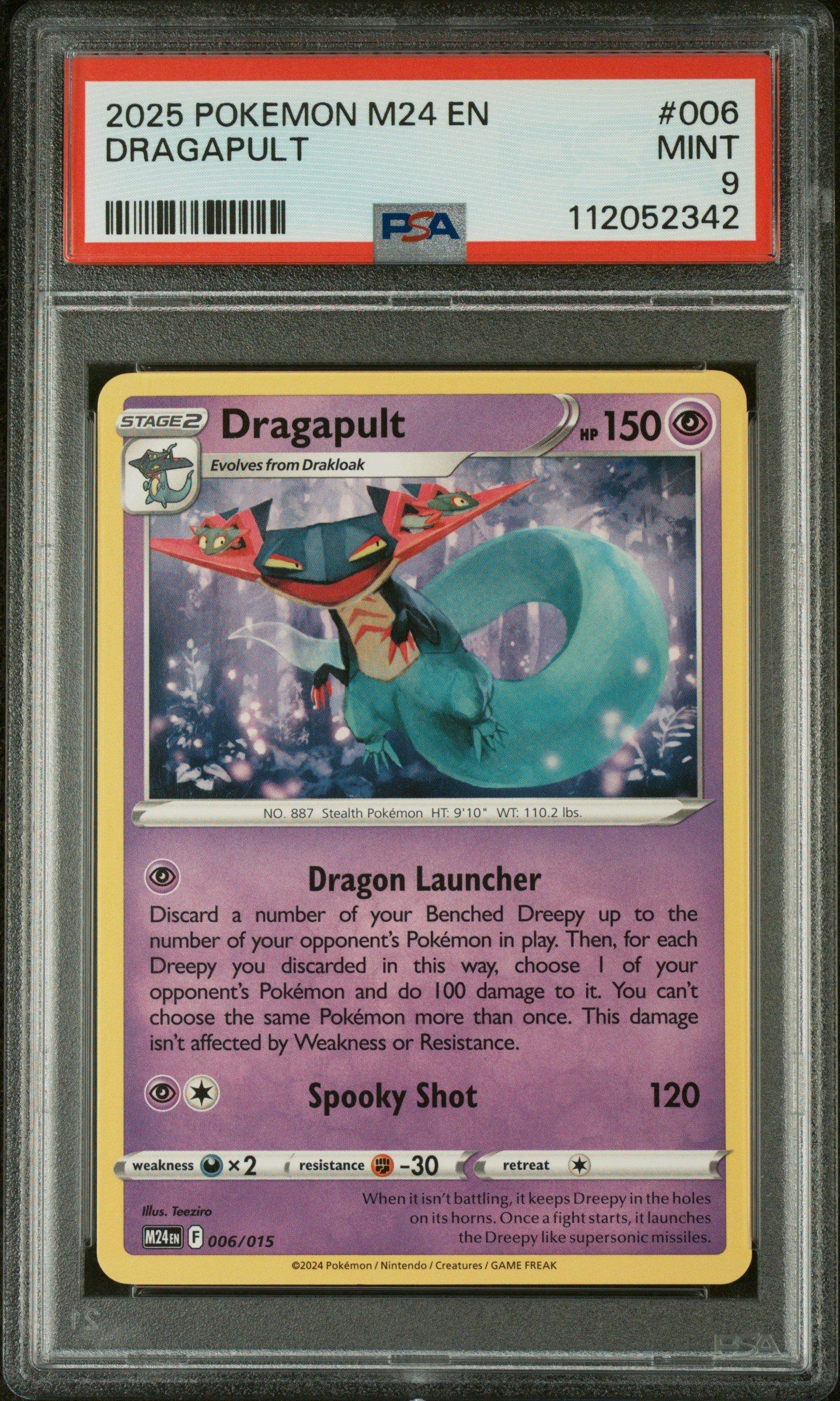 2025 Pokemon M24 En-mcdonald's Collection 006 Dragapult PSA 9
