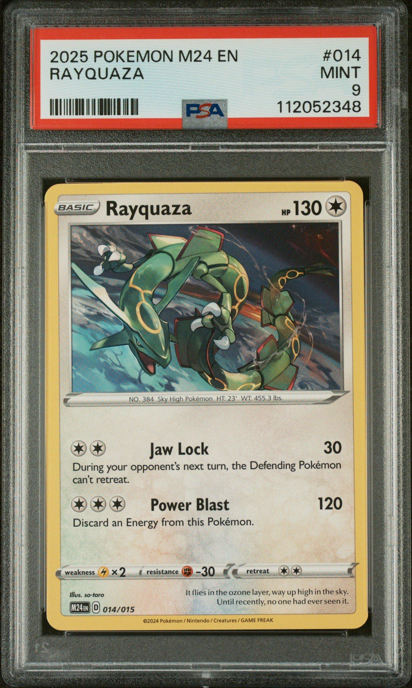 2025 Pokemon M24 En-mcdonald's Collection 014 Rayquaza PSA 9