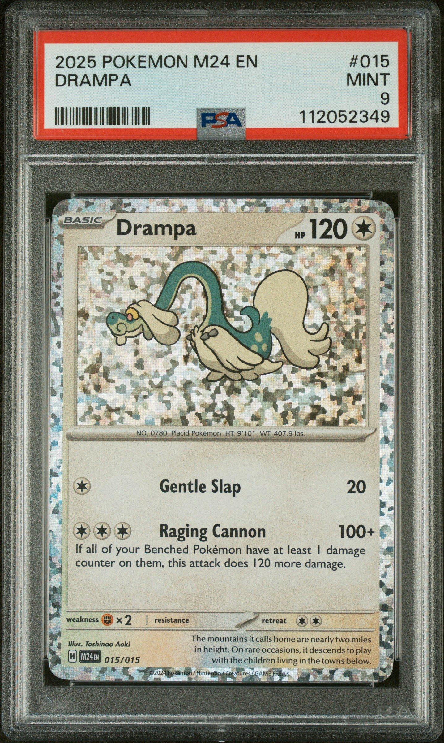 2025 Pokemon M24 En-mcdonald's Collection 015 Drampa PSA 9