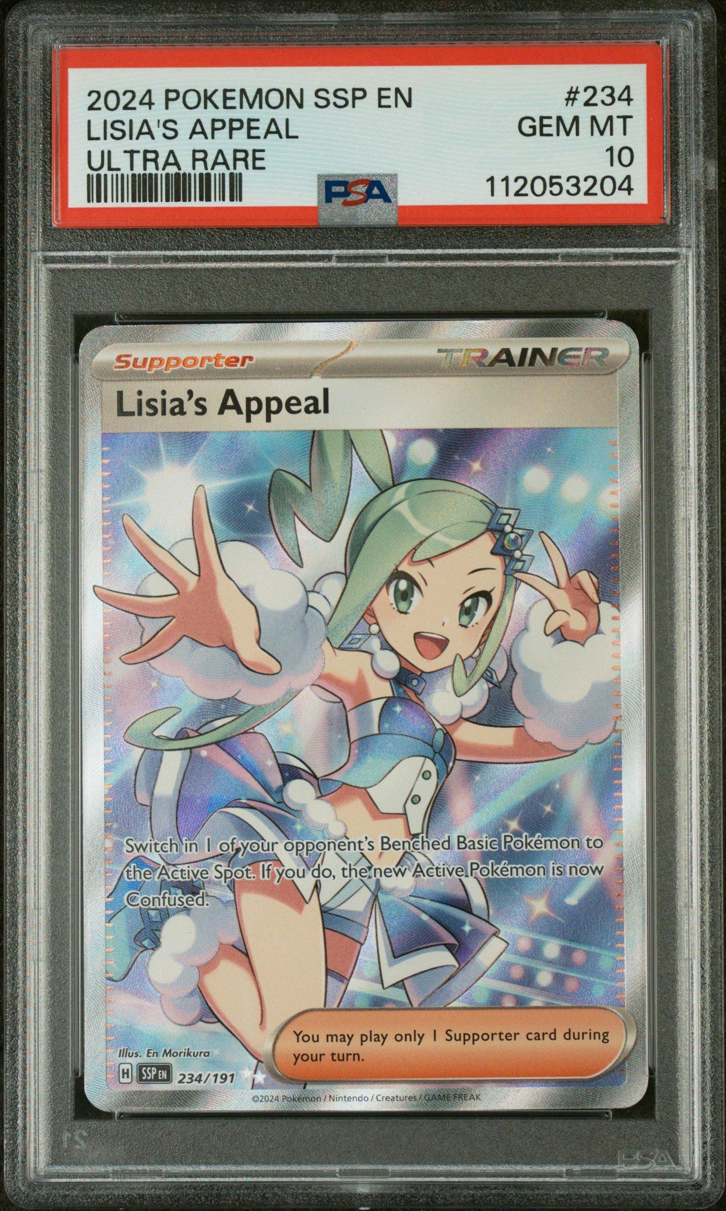 2024 Pokemon Ssp En-surging Sparks 234 Lisia's Appeal Ultra Rare PSA 10  Graded Card | GameStop