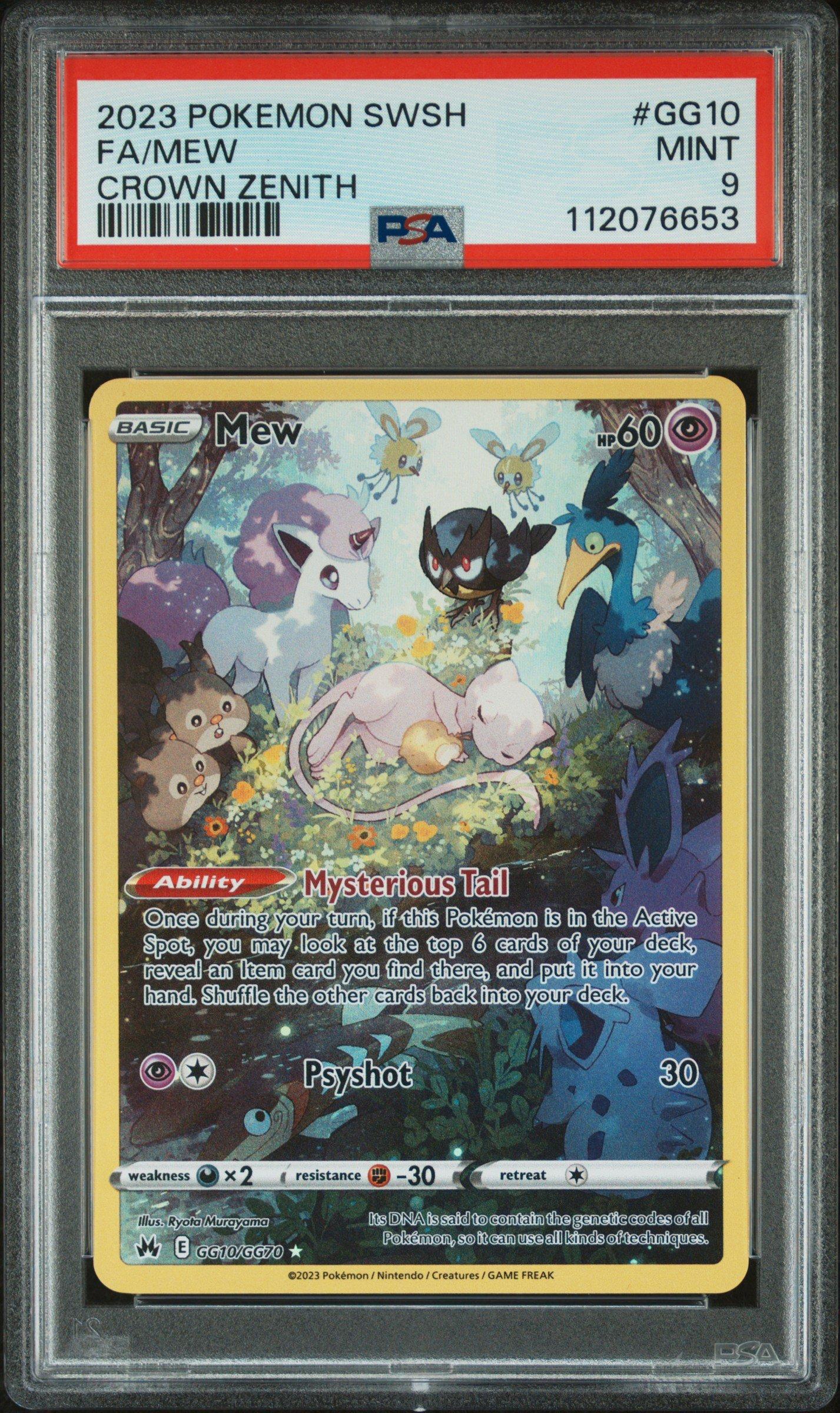 2023 Pokemon Sword And Shield Crown Zenith Gg10 Full Art/mew PSA 9 Graded  Card | GameStop