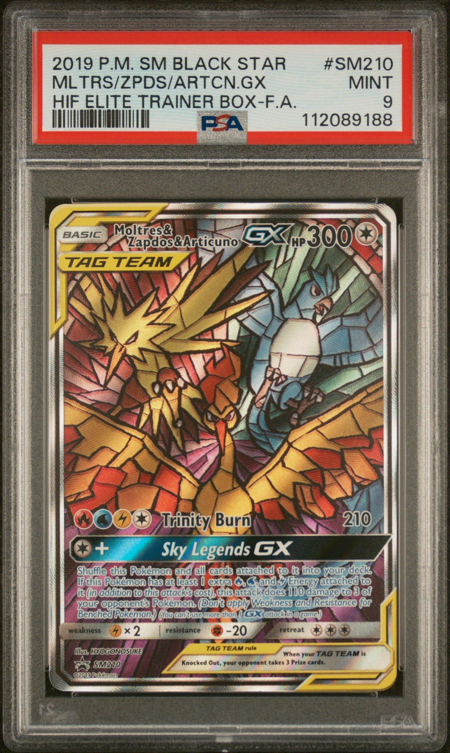 2019 Pokemon Sm Black Star Promo Sm210 Full Art/moltres & Zapdos