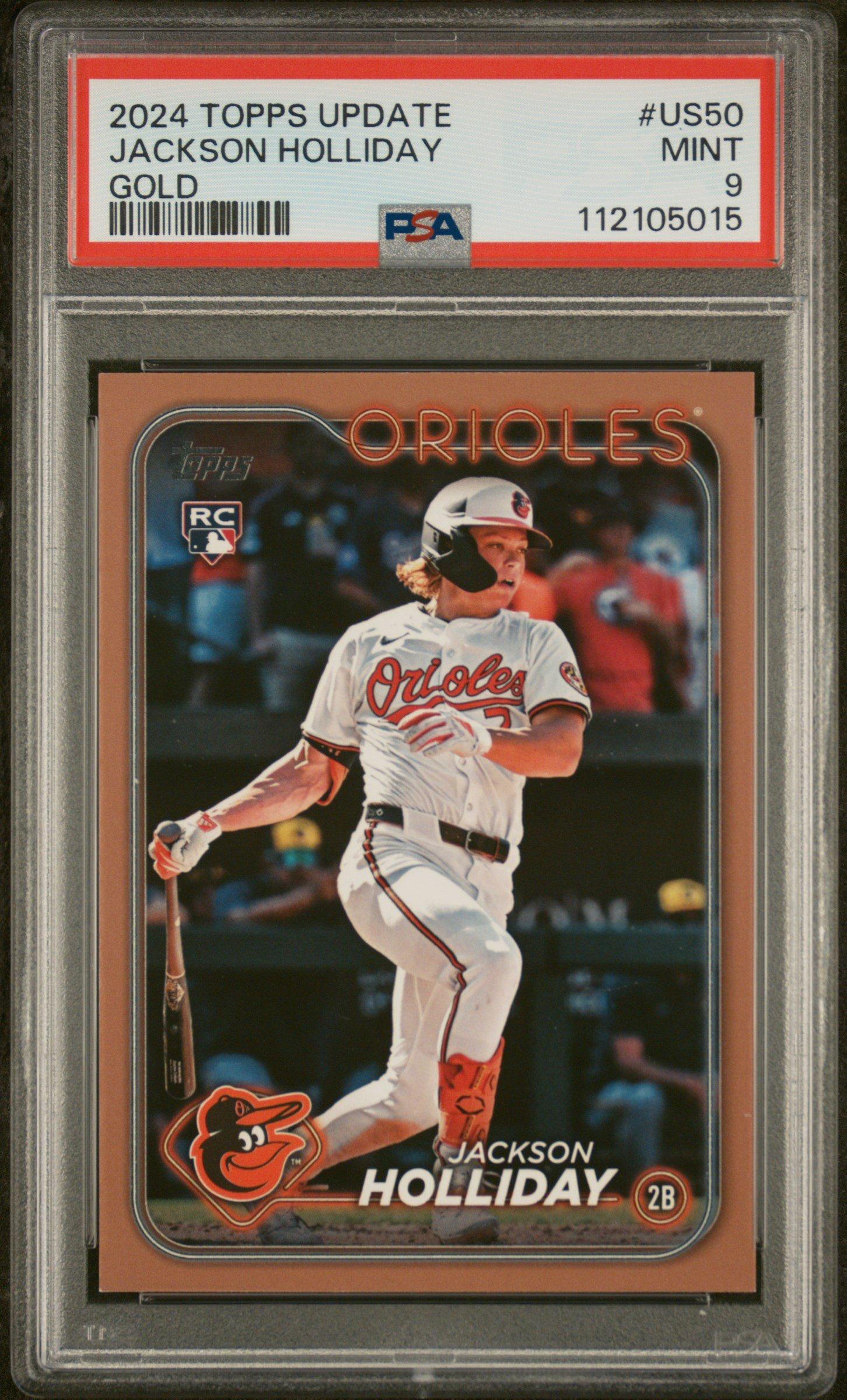 2024 Topps Update Us50 Jackson Holliday Gold PSA 9