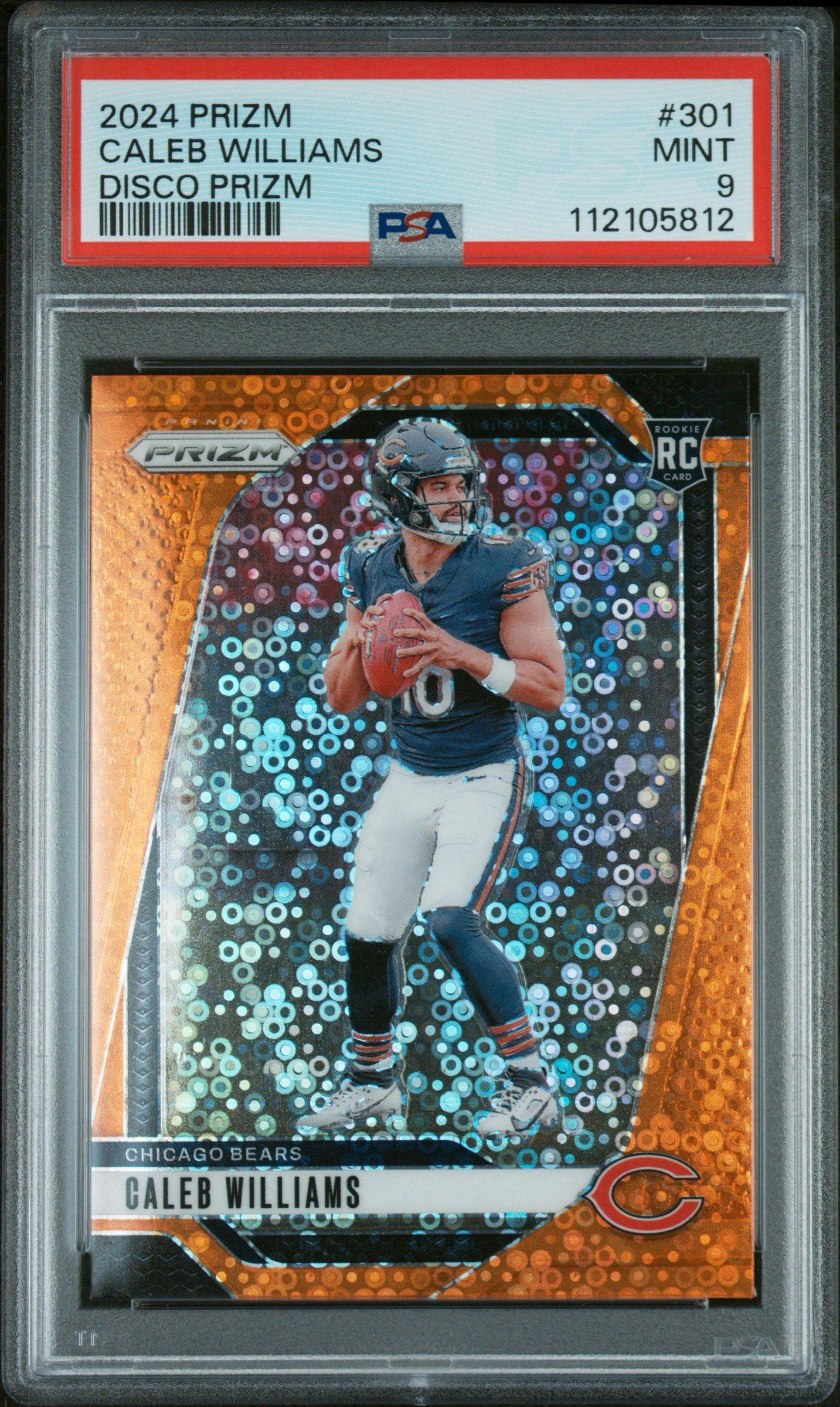 2024 Panini Prizm 301 Caleb Williams Disco Prizm PSA 9