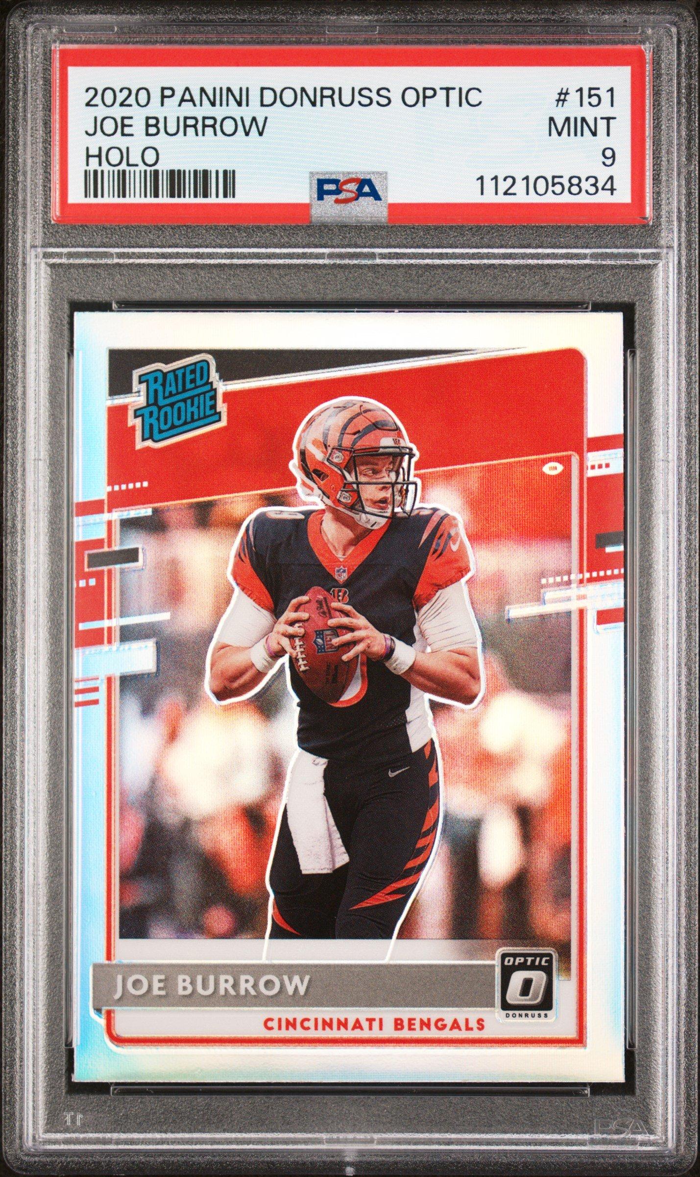 2020 Panini Donruss Optic 151 Joe Burrow Holo PSA