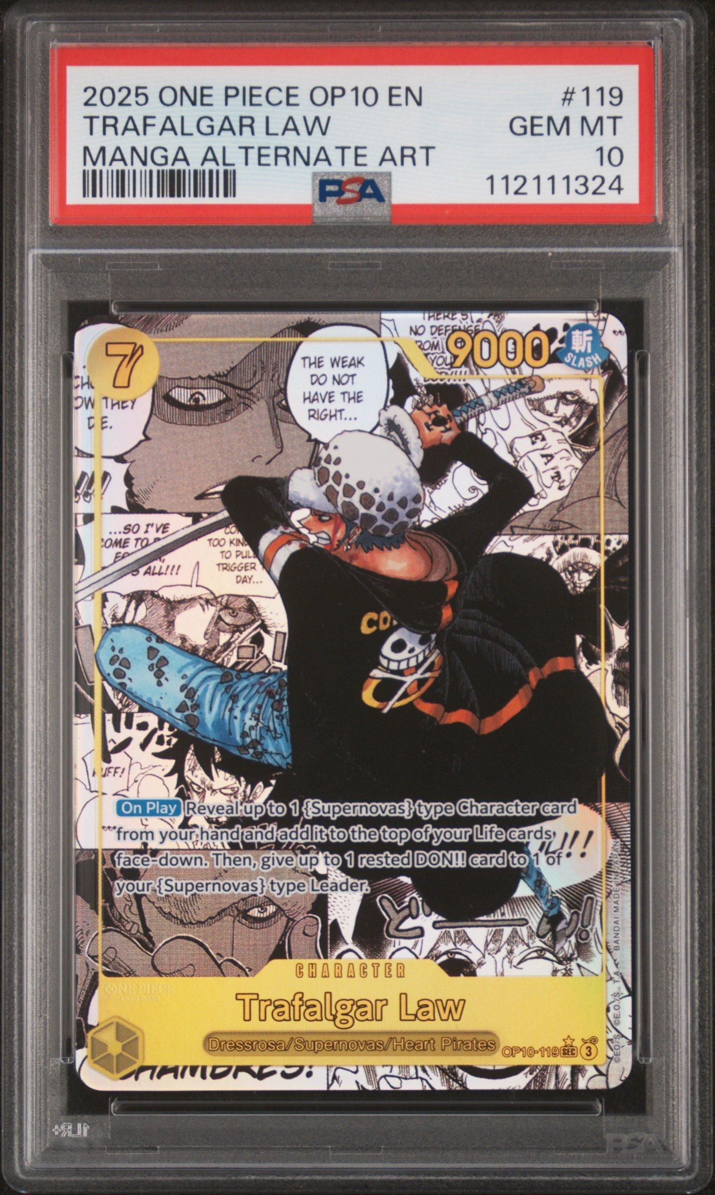 2025 One Piece Op10-royal Blood 119 Trafalgar Law Manga Alternate