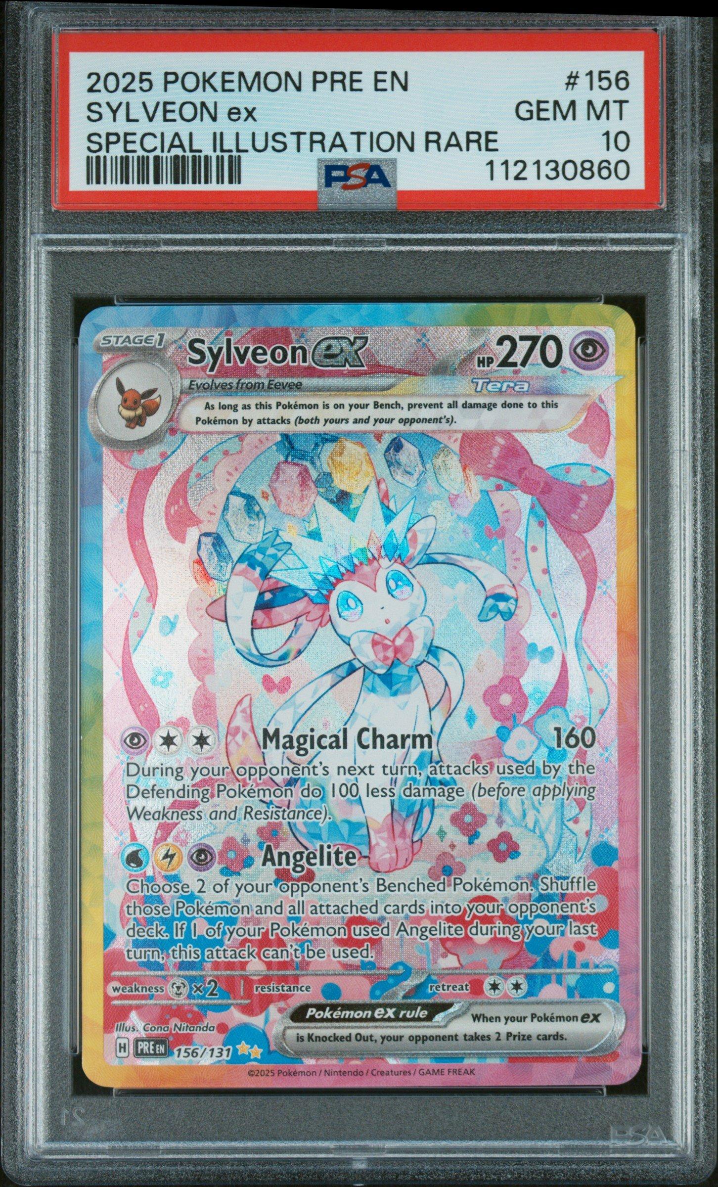2025 Pokemon Pre En-prismatic Evolutions 156 Sylveon Ex Special