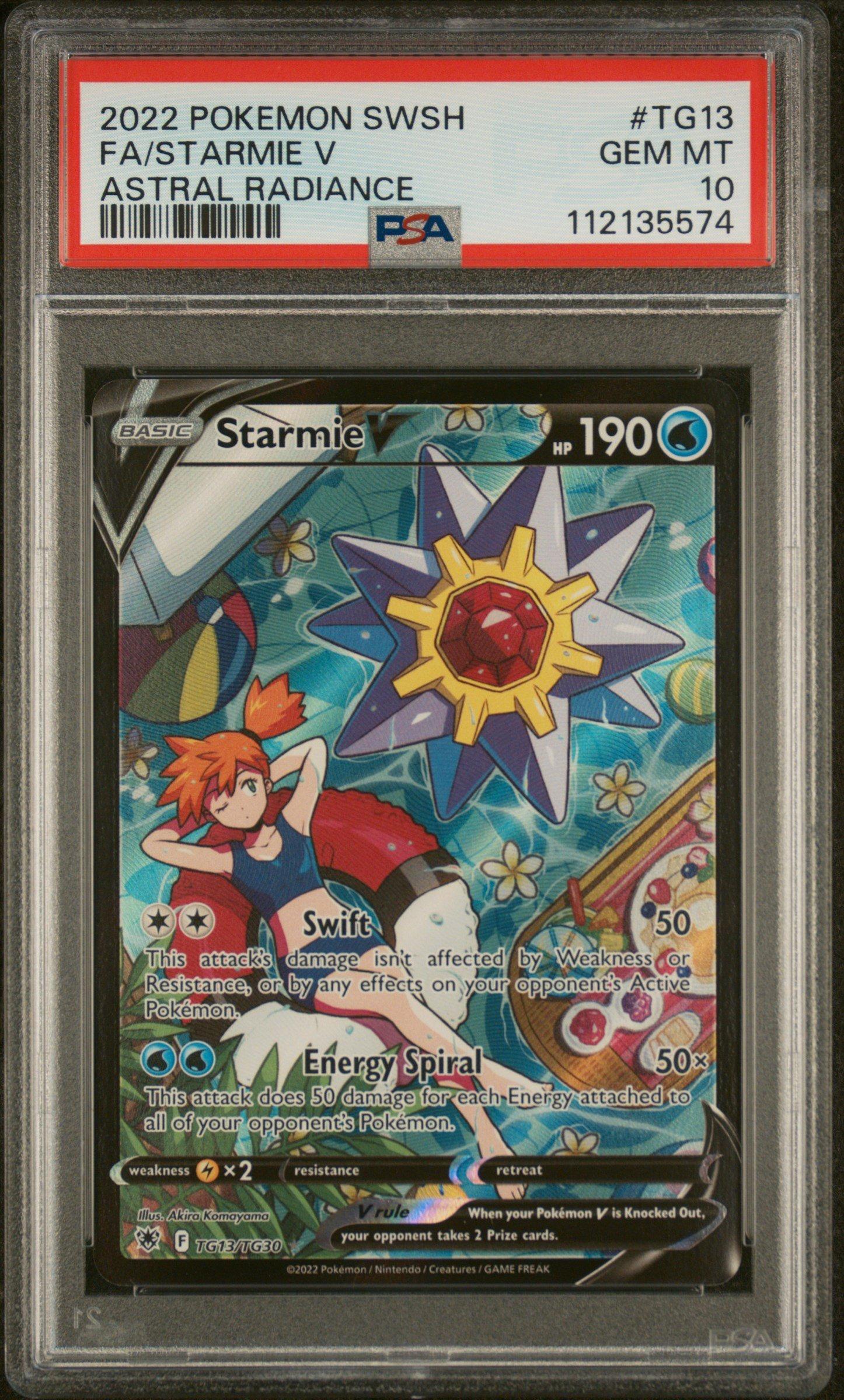 2022 Pokemon Sword & Shield Astral Radiance Tg13 Full Art/starmie