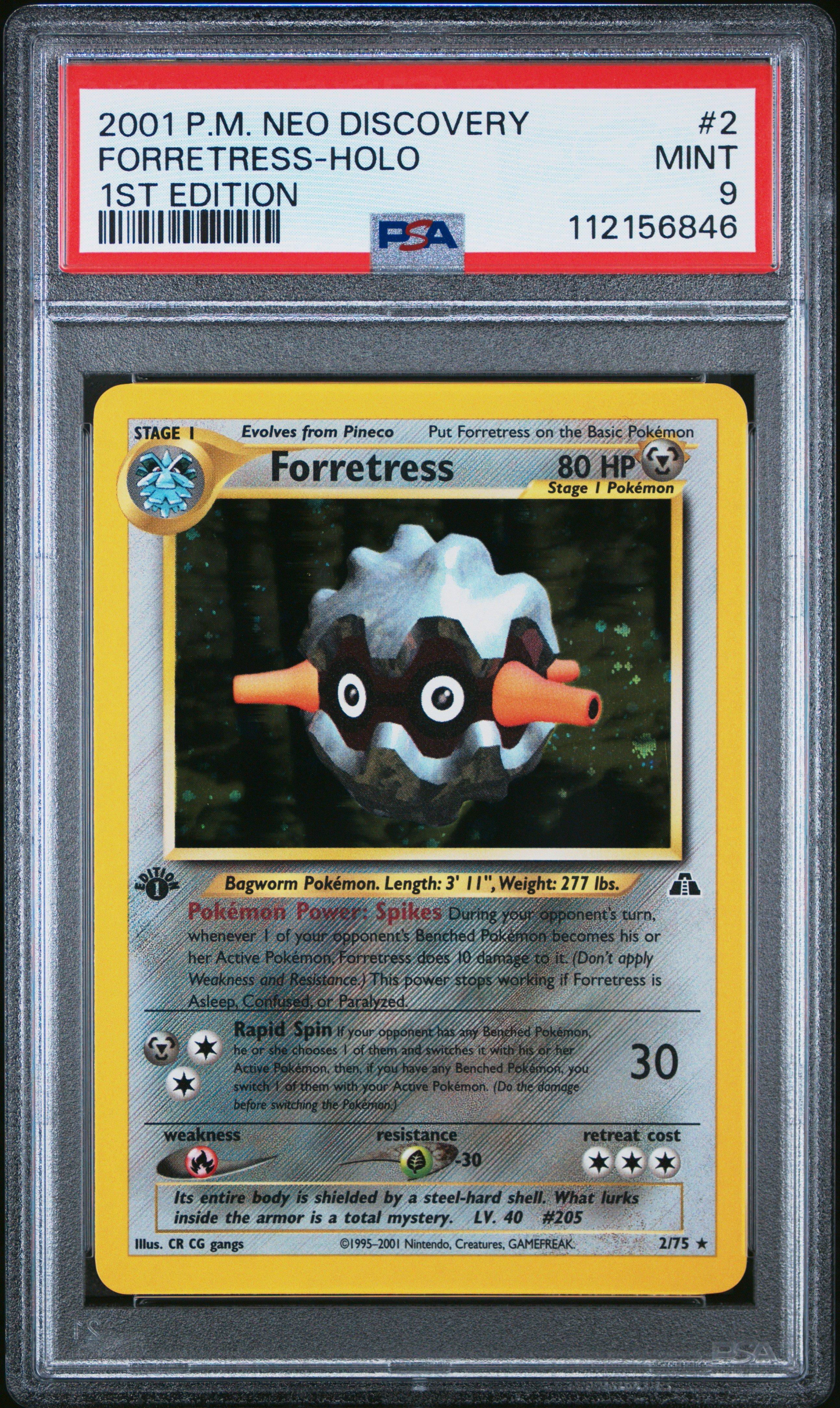 2001 Pokemon Neo Discovery 2 Forretress-holo 1st Edition PSA