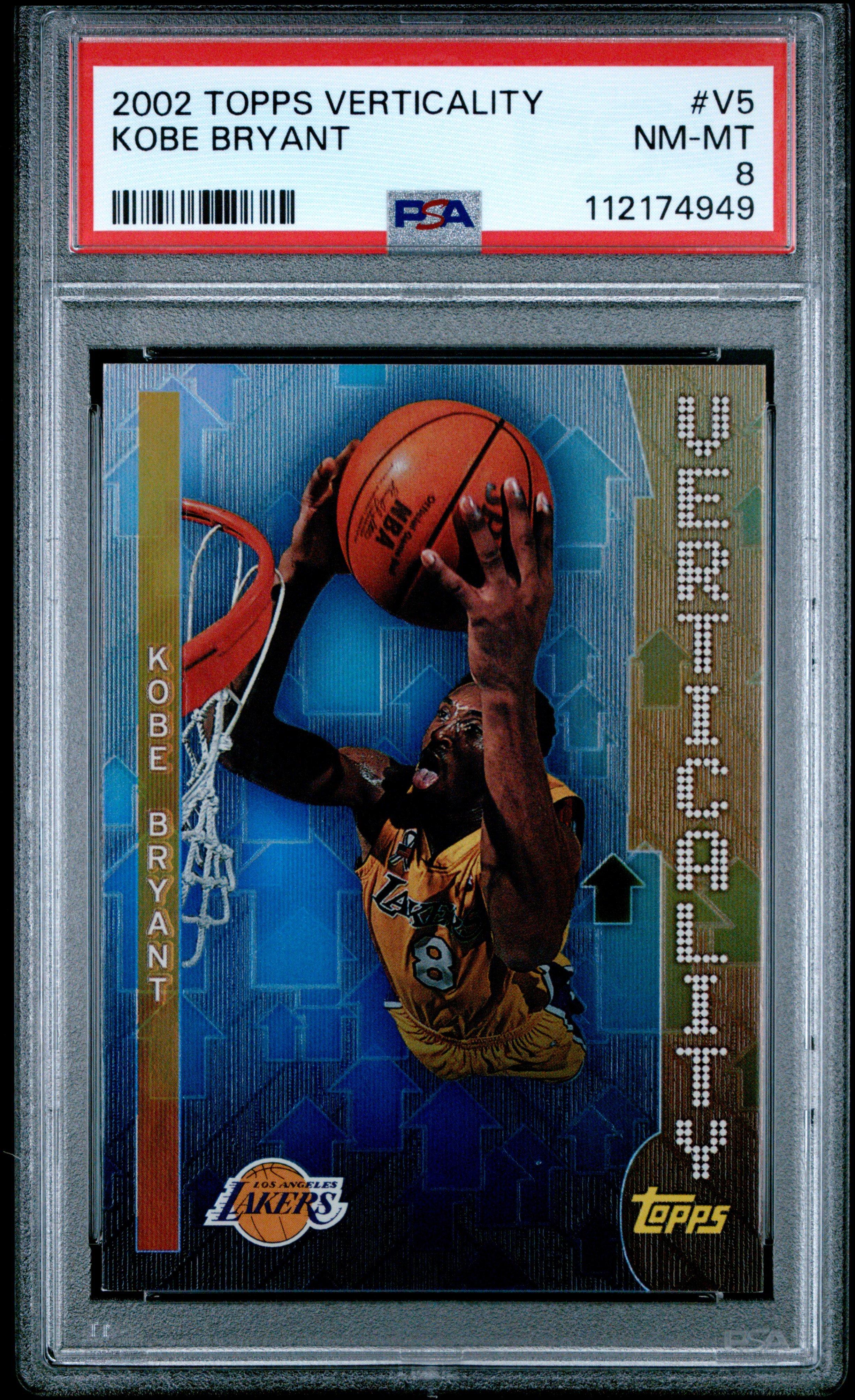 2002 Topps Verticality V5 Kobe Bryant PSA 8