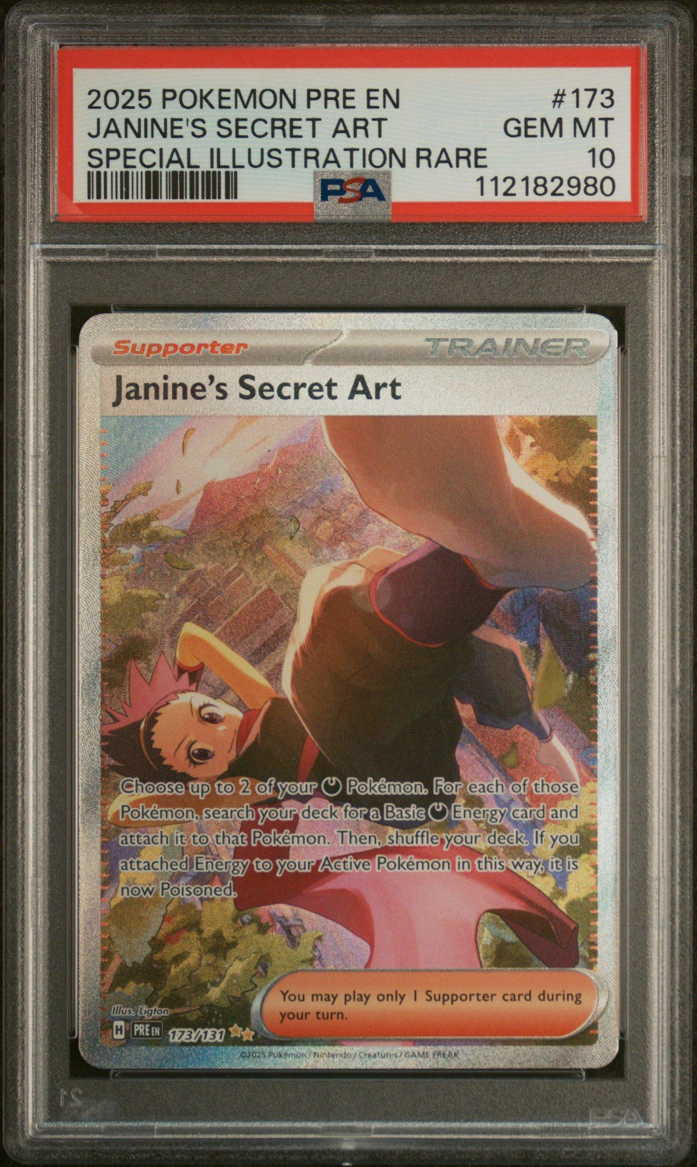 2025 Pokemon Pre En-prismatic Evolutions 173 Janine's Secret Art