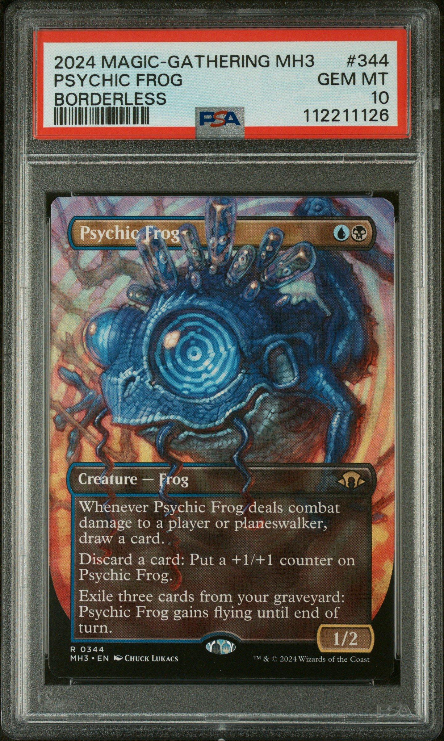 2024 Magic The Gathering Modern Horizons 3 344 Psychic Frog Borderless PSA 10