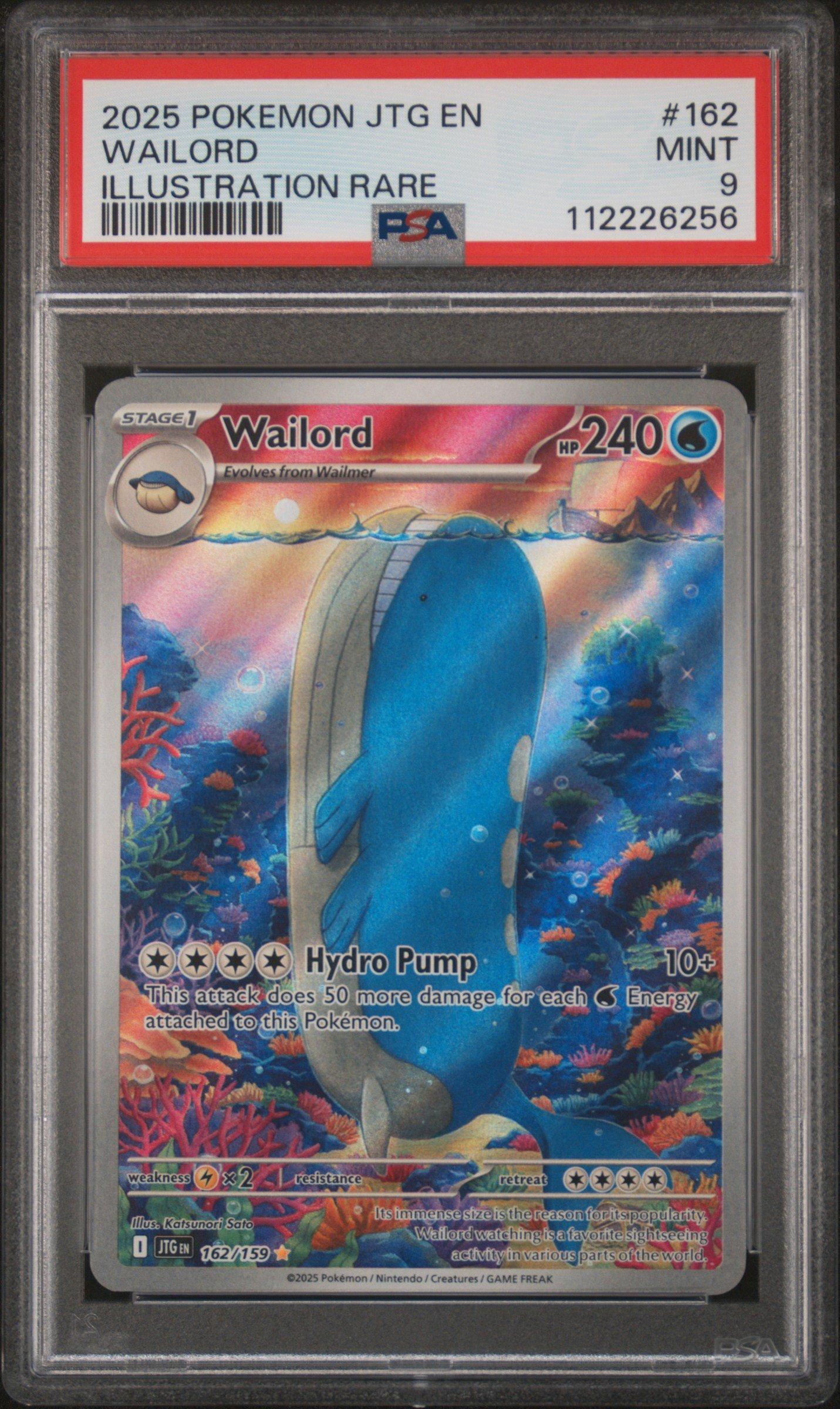 2025 Pokemon Jtg En-journey Together 162 Wailord Illustration Rare
