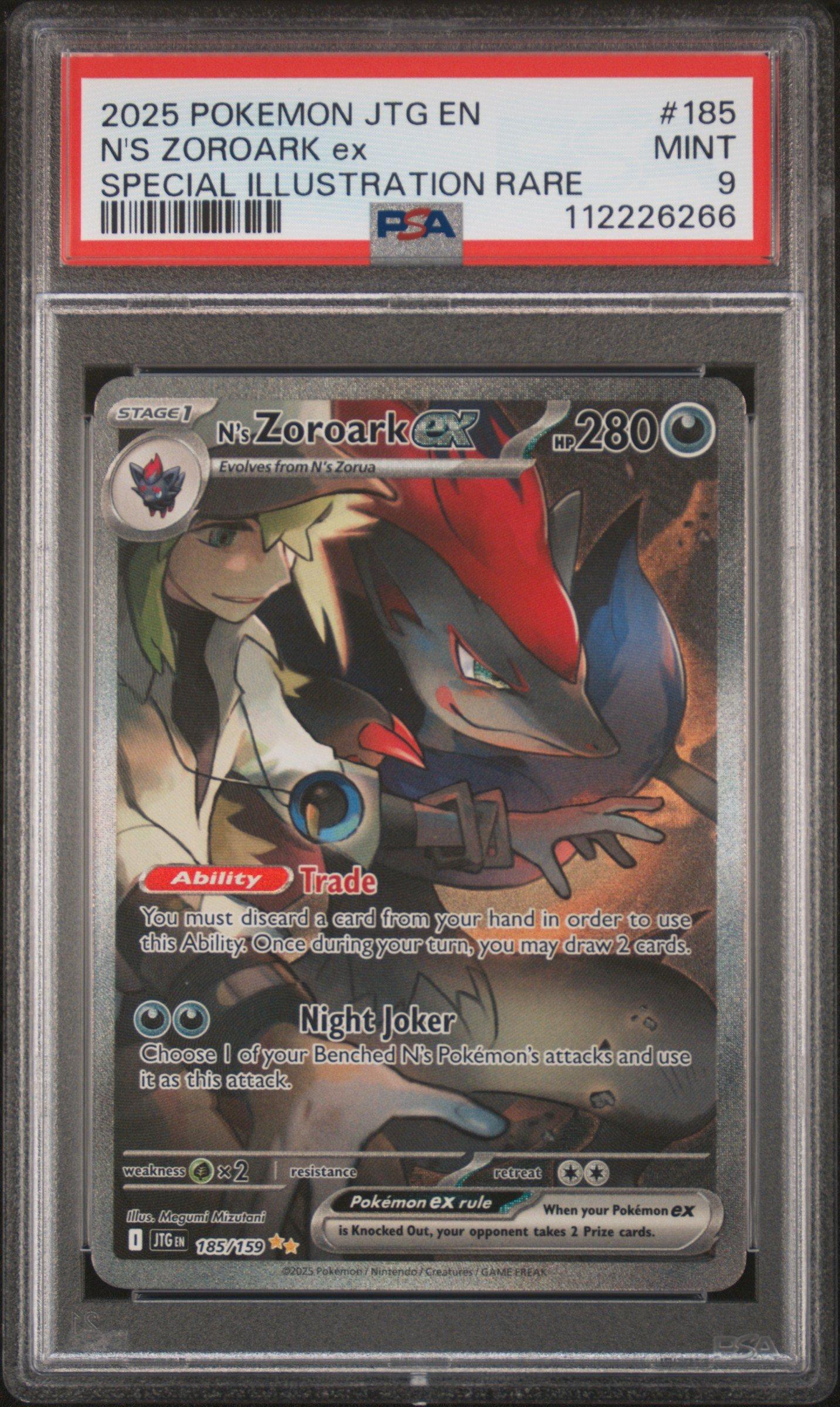 2025 Pokemon Jtg En-journey Together 185 N's Zoroark Ex Special