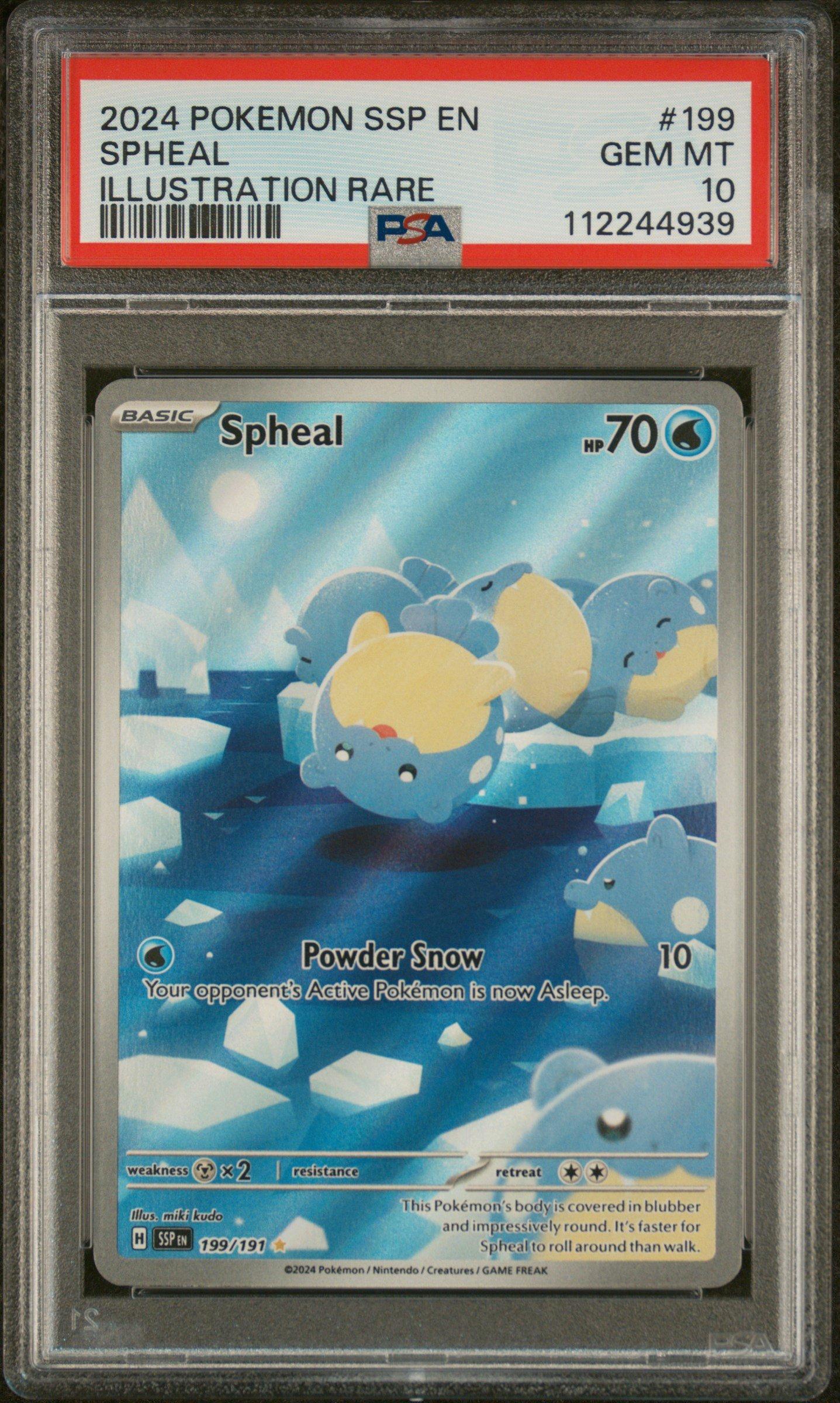 2024 Pokemon Ssp En-surging Sparks 199 Spheal Illustration Rare