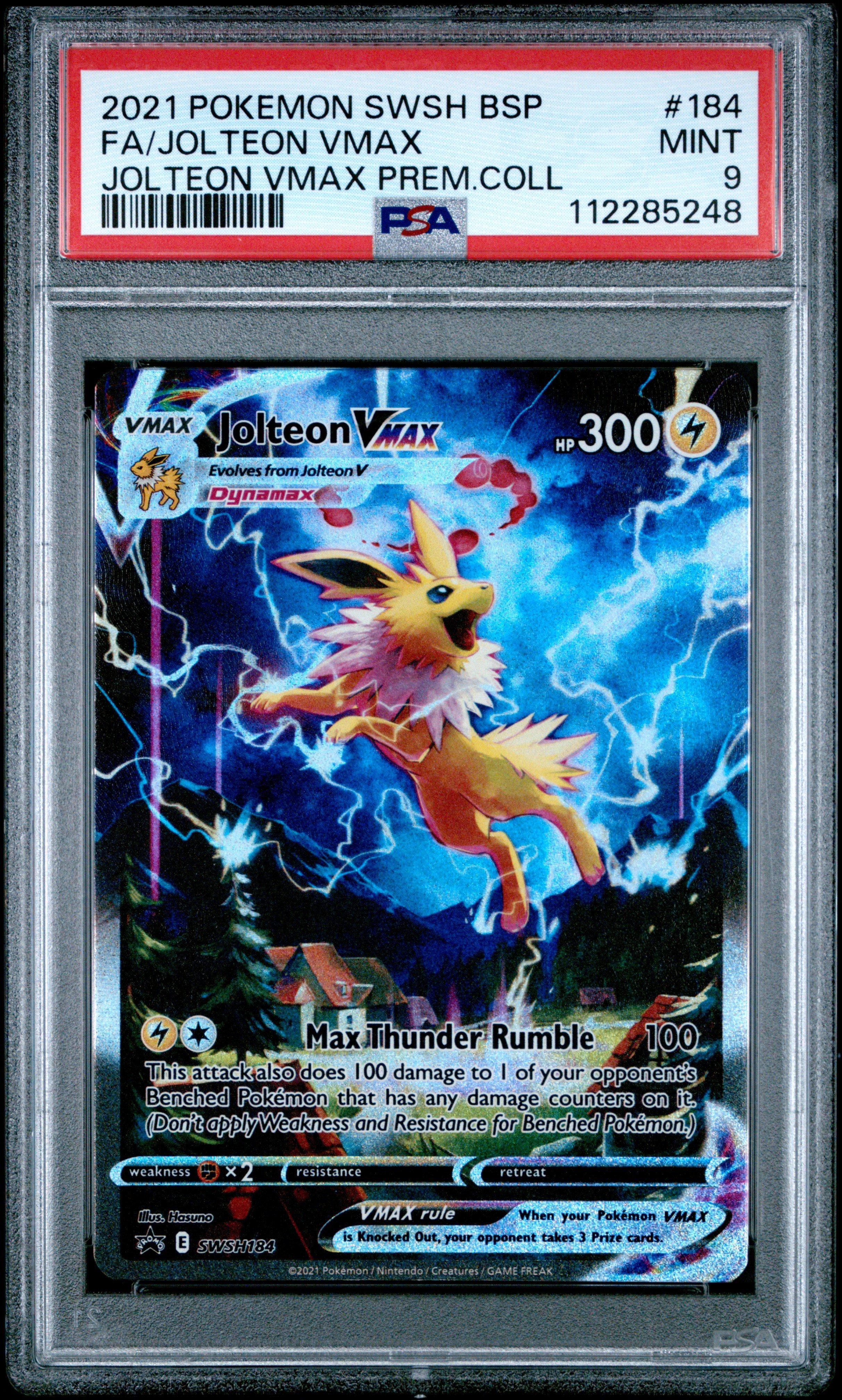 2021 Pokemon Swsh Black Star Promo 184 Full Art/jolteon Vmax