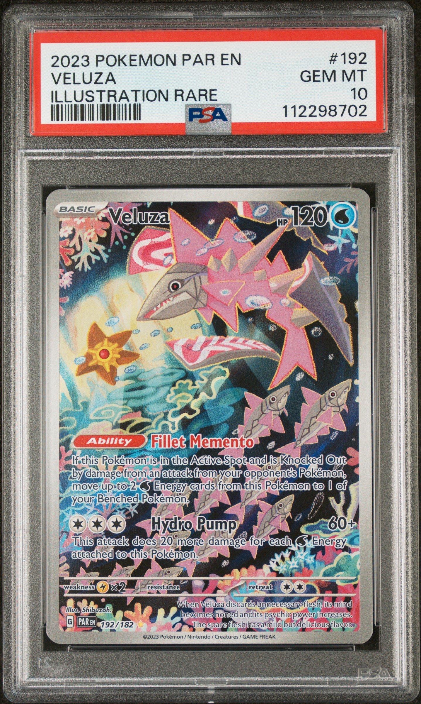 2023 Pokemon Par En-paradox Rift 192 Veluza Illustration Rare PSA