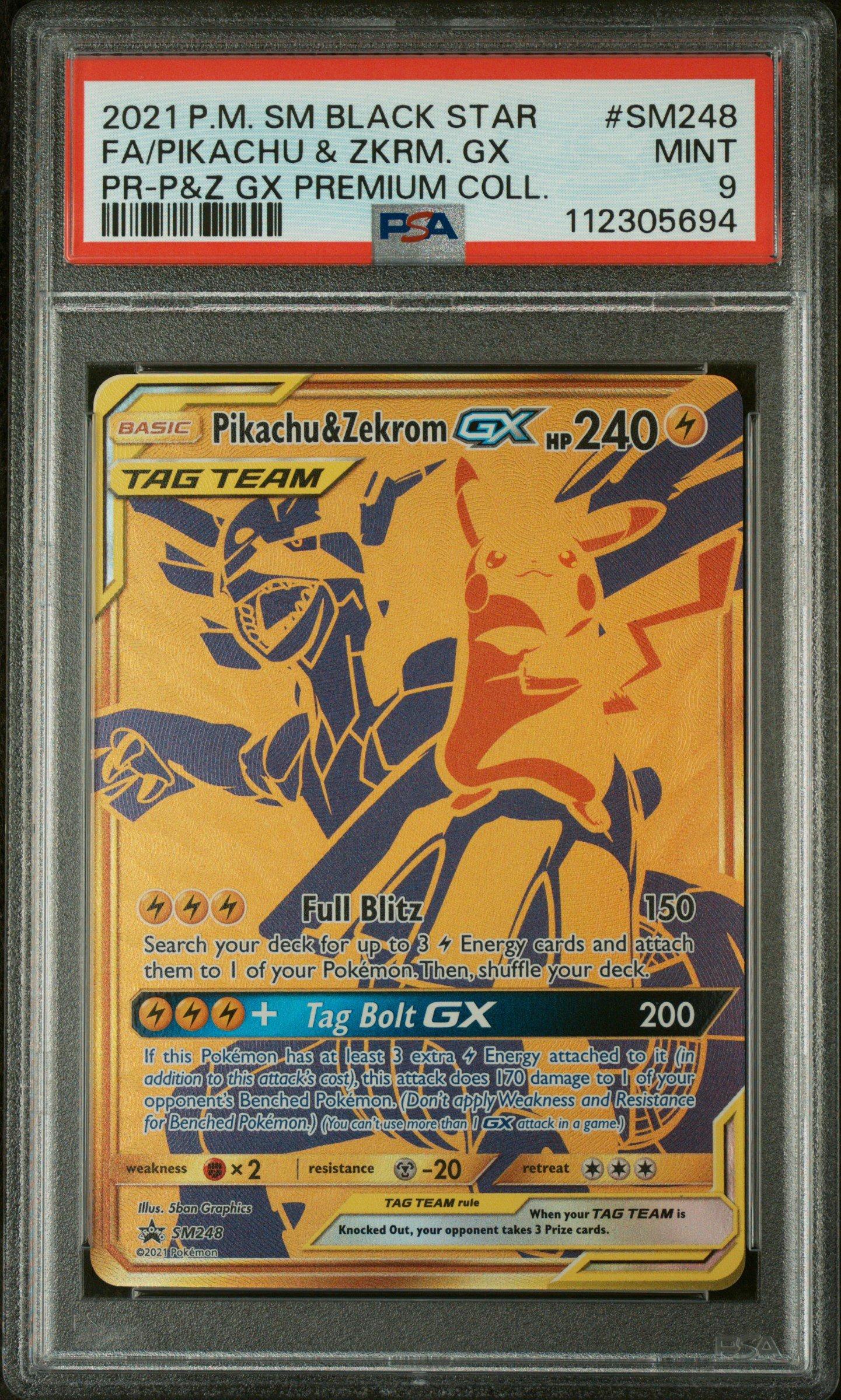 2021 Pokemon Sm Black Star Promo Sm248 Full Art/pikachu & Zekrom