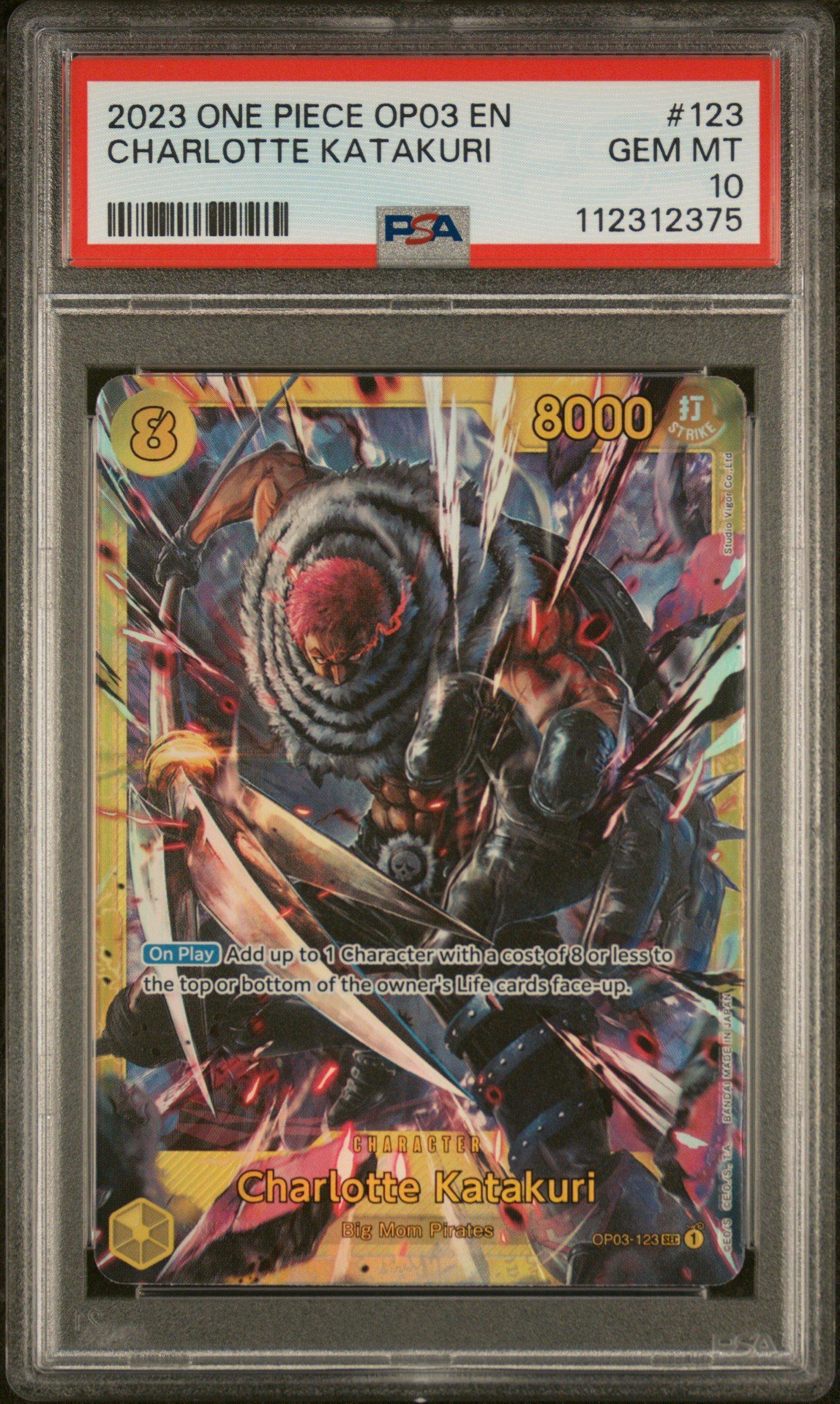 2023 One Piece Op03-pillars Of Strength 123 Charlotte Katakuri PSA 10