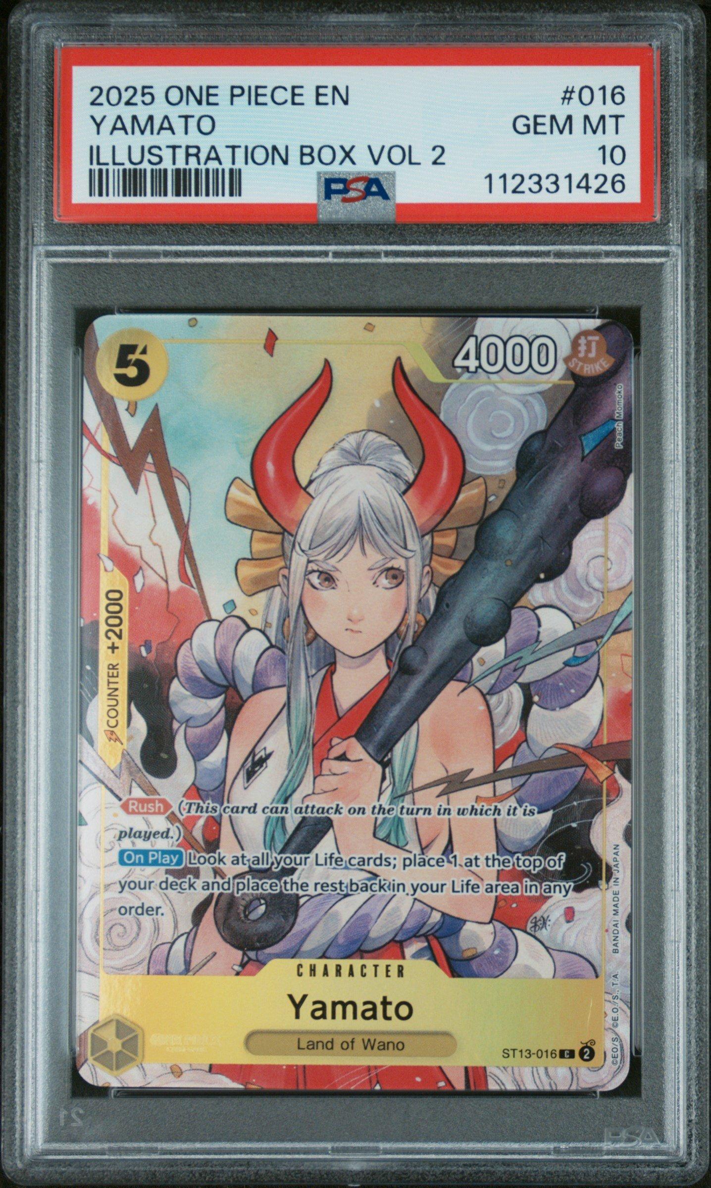 2025 One Piece Promos 016 Yamato Illustration Box Vol 2 PSA 10