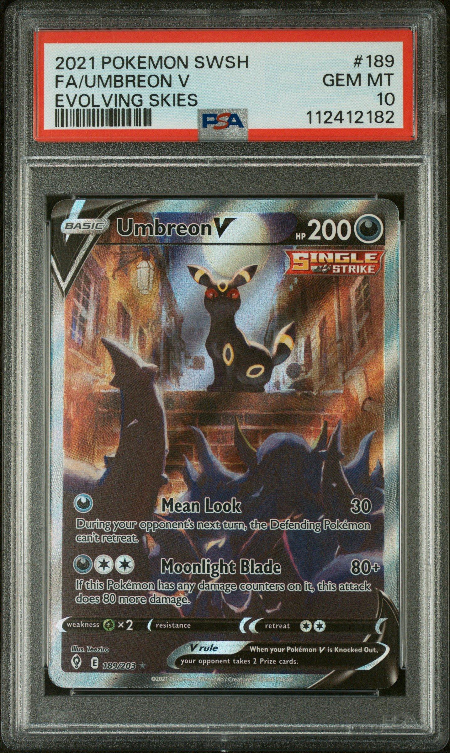 2021 Pokemon Sword & Shield Evolving Skies 189 Full Art/umbreon V