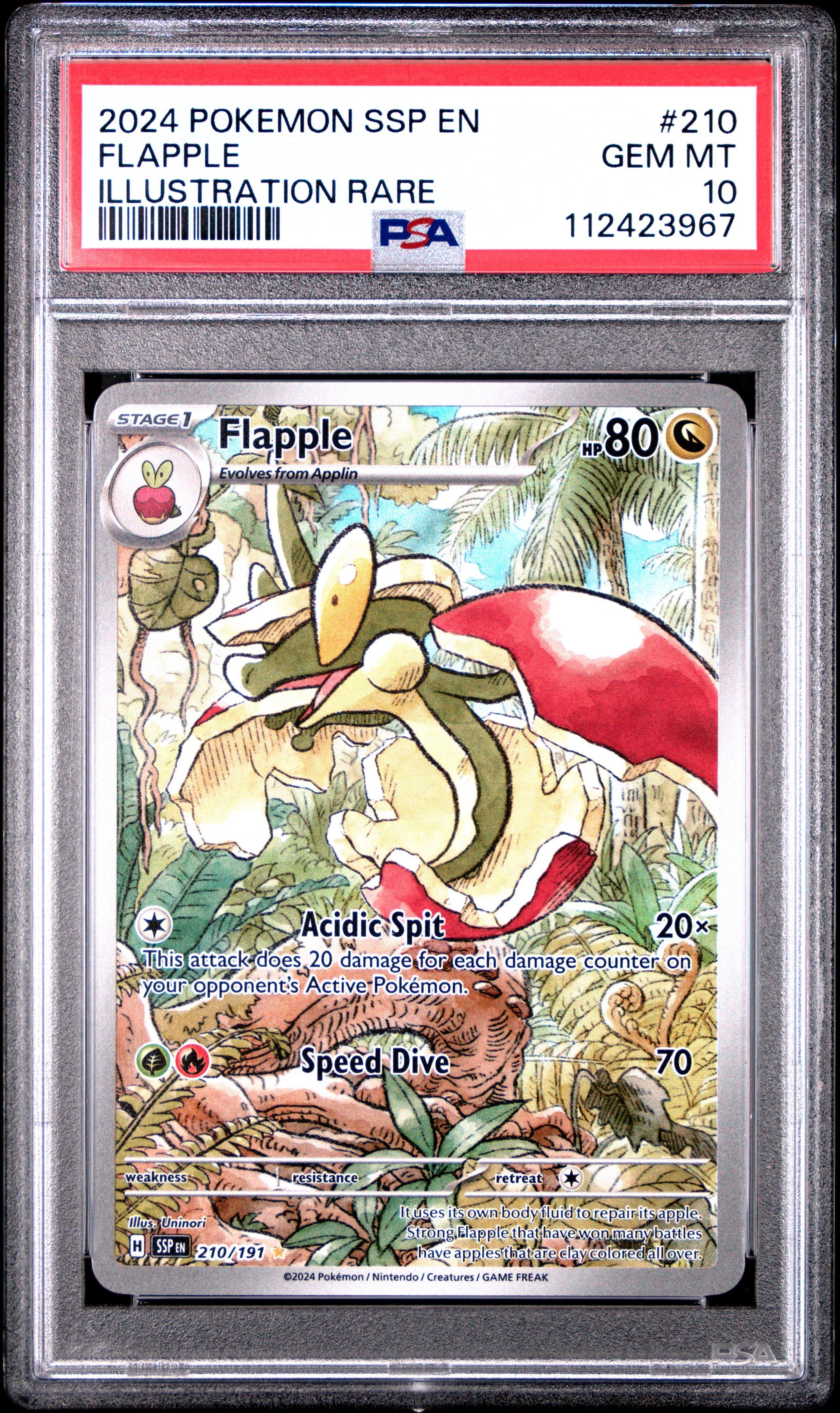 2024 Pokemon Ssp En-surging Sparks 210 Flapple Illustration Rare